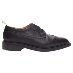 THOM BROWNE chaussures brogue oxford en cuir grainé perforé noir EU42.5