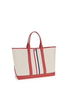 Thom Browne Canvas-Tragetasche mit gestreiftem Rand – Rot