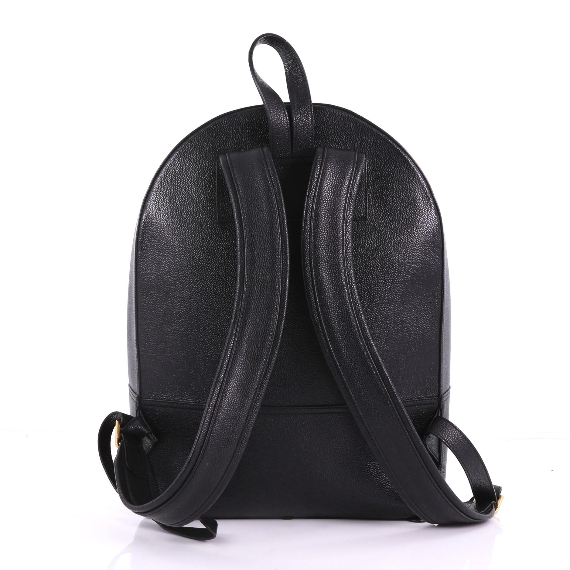 Thom Browne Classic Backpack Striped Leather Large