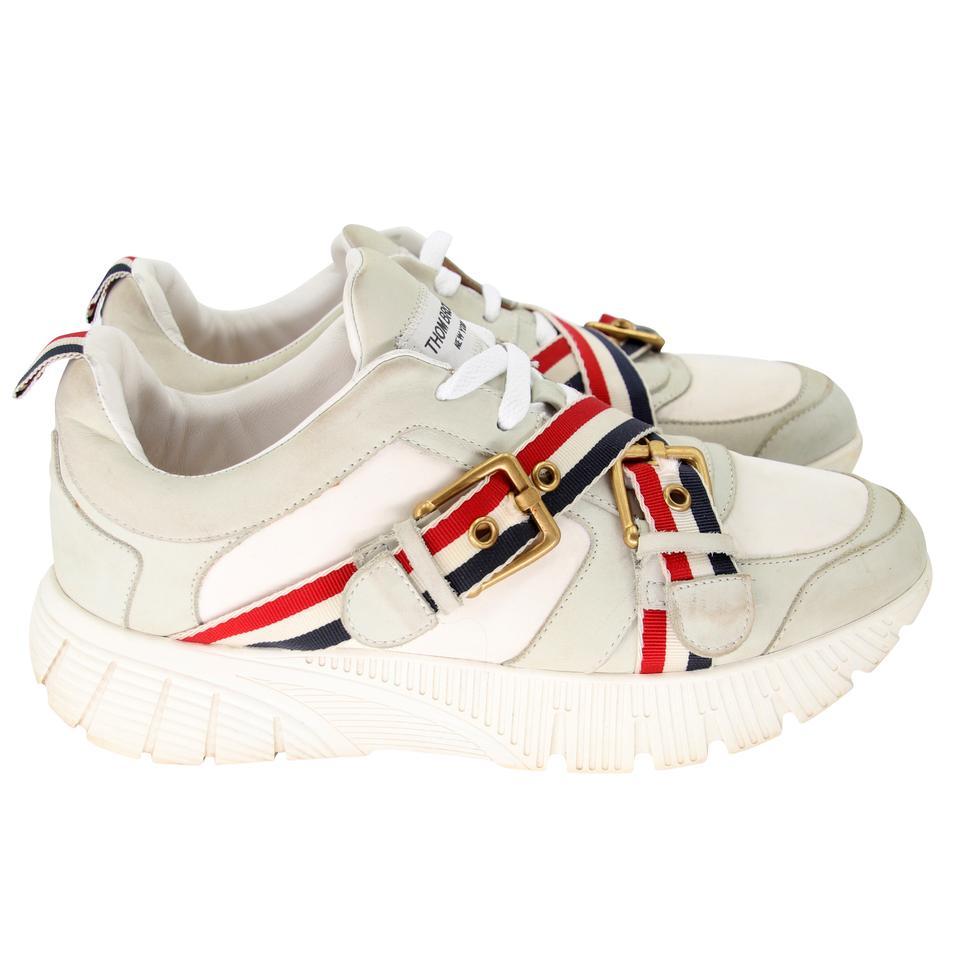 Thom Browne Double Strap 42 Sneakers TB-0901N-0002 In Good Condition For Sale In Downey, CA