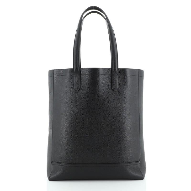 Black Thom Browne Front Zip Tote Leather Tall