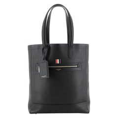 Thom Browne Front Zip Tote Leather Tall