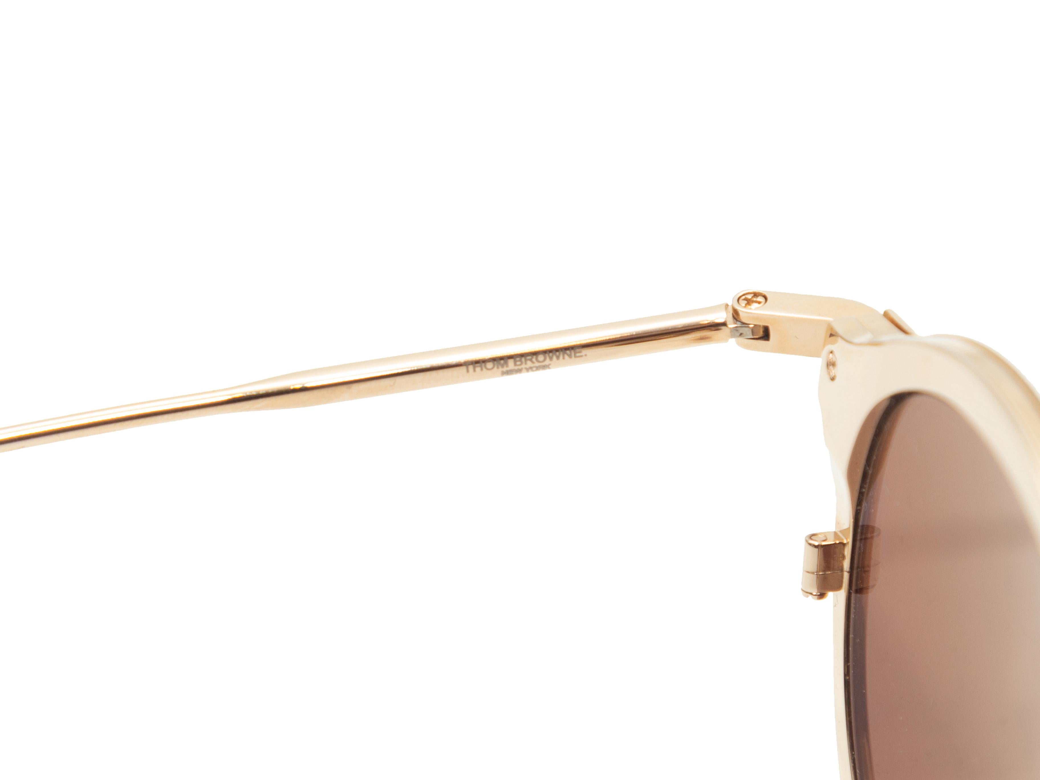 Thom Browne Gold Mirrored Sunglasses In Good Condition In New York, NY