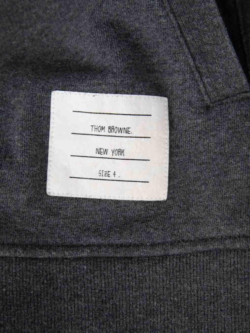 Thom Browne Grey Zip Up Hoodie Size S For Sale 1