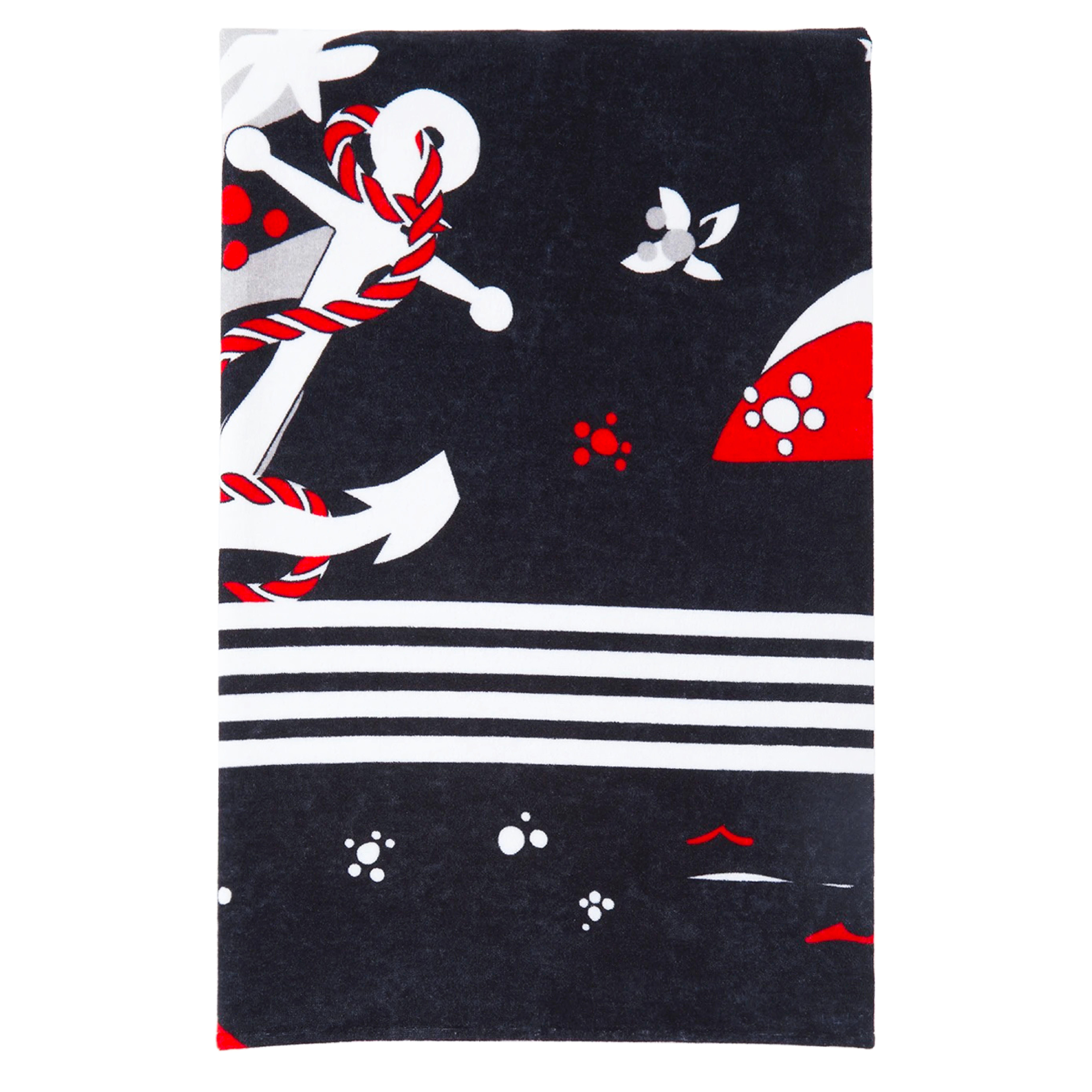 British Thom Browne Hawaiian Pattern Beach Towel, Grosgrain Loop Tab, Italy, UK