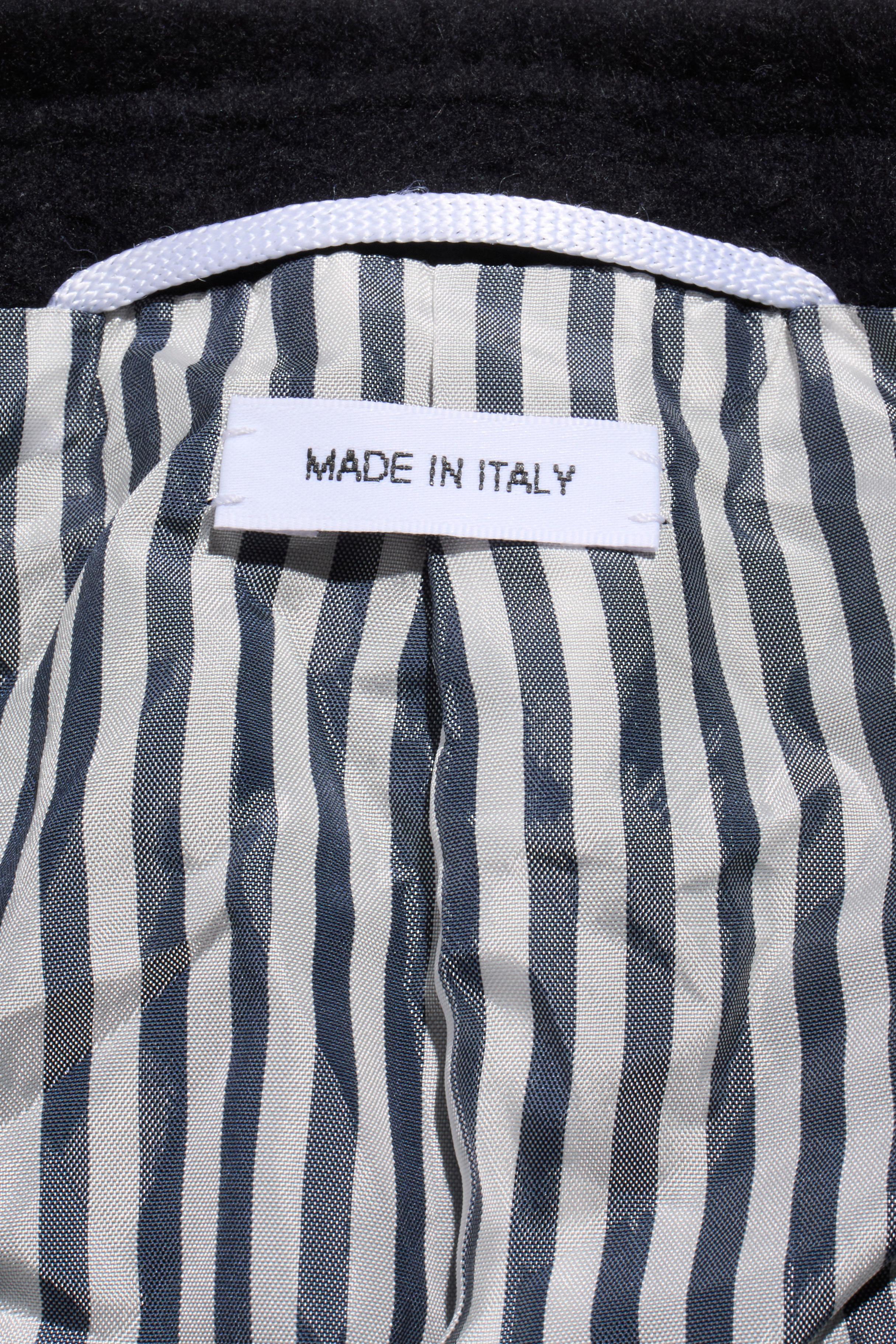 Giacca lunga Thom Browne Uomo Navy 100% Cashmere Sartoria Italiana 3R / 52R in vendita 5