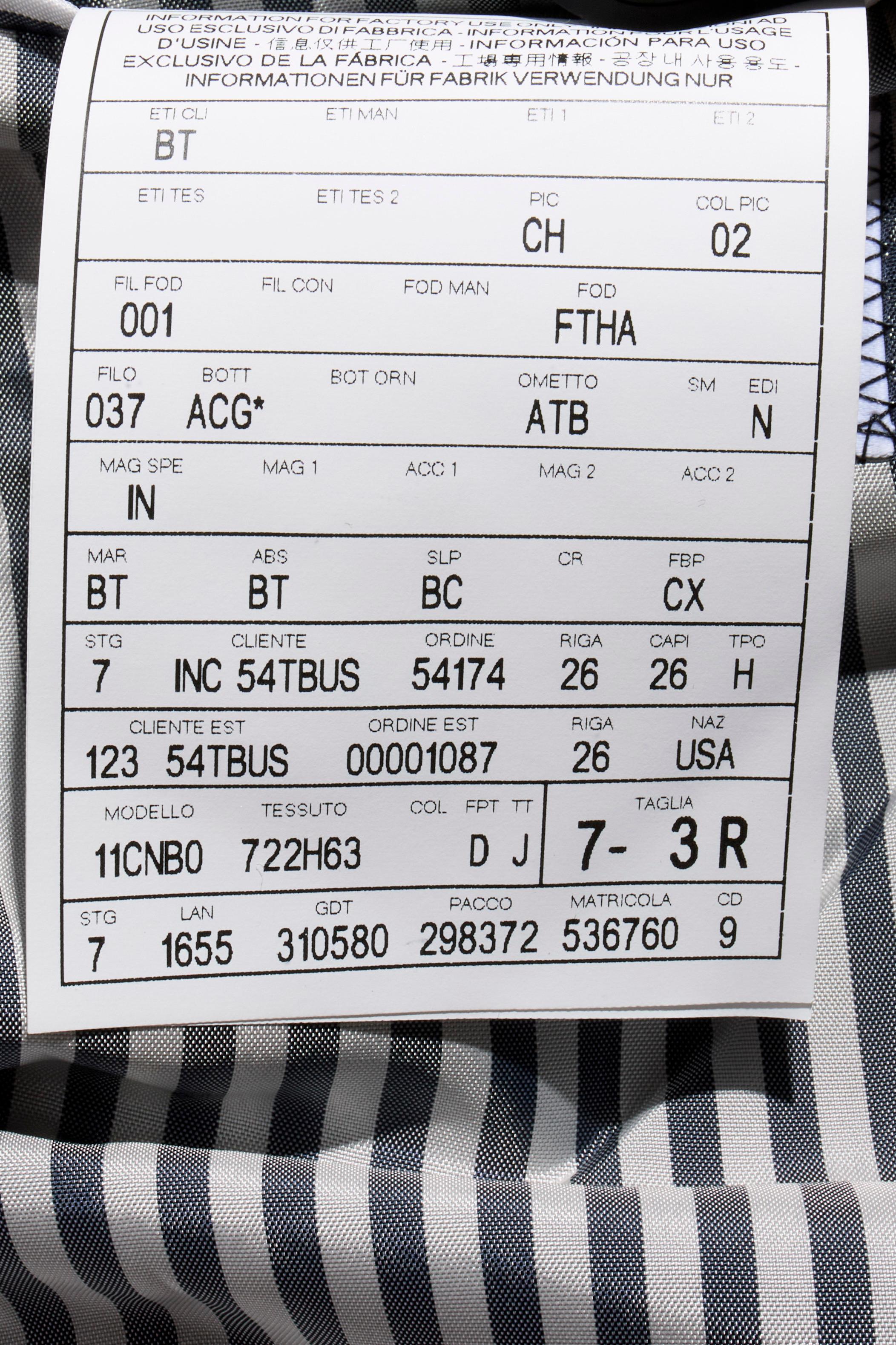 Thom Browne Navy Wool Blazer Size 52R (US 42R) For Sale 5