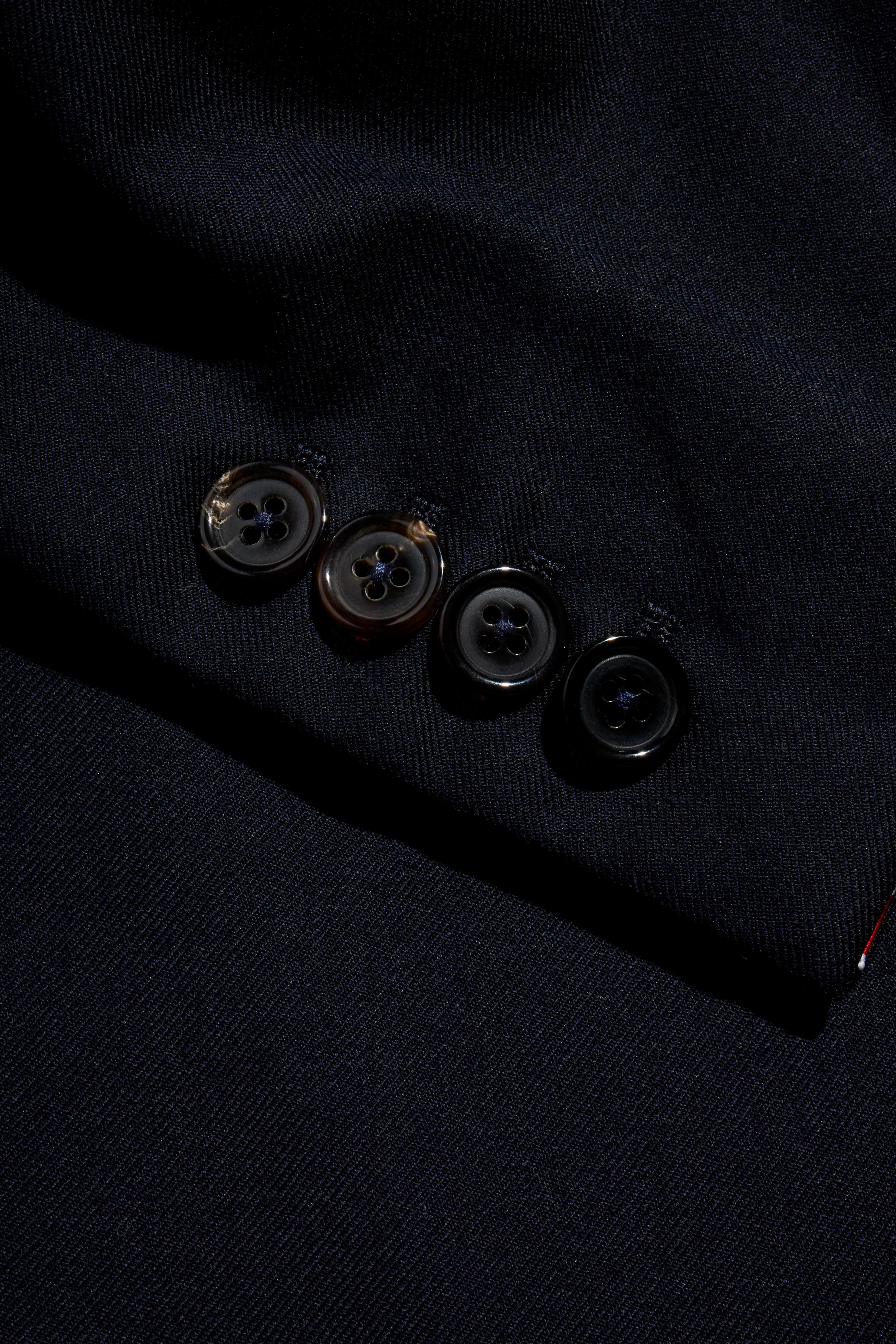 Thom Browne Navy Wool Blazer Size 52R (US 42R) For Sale 1