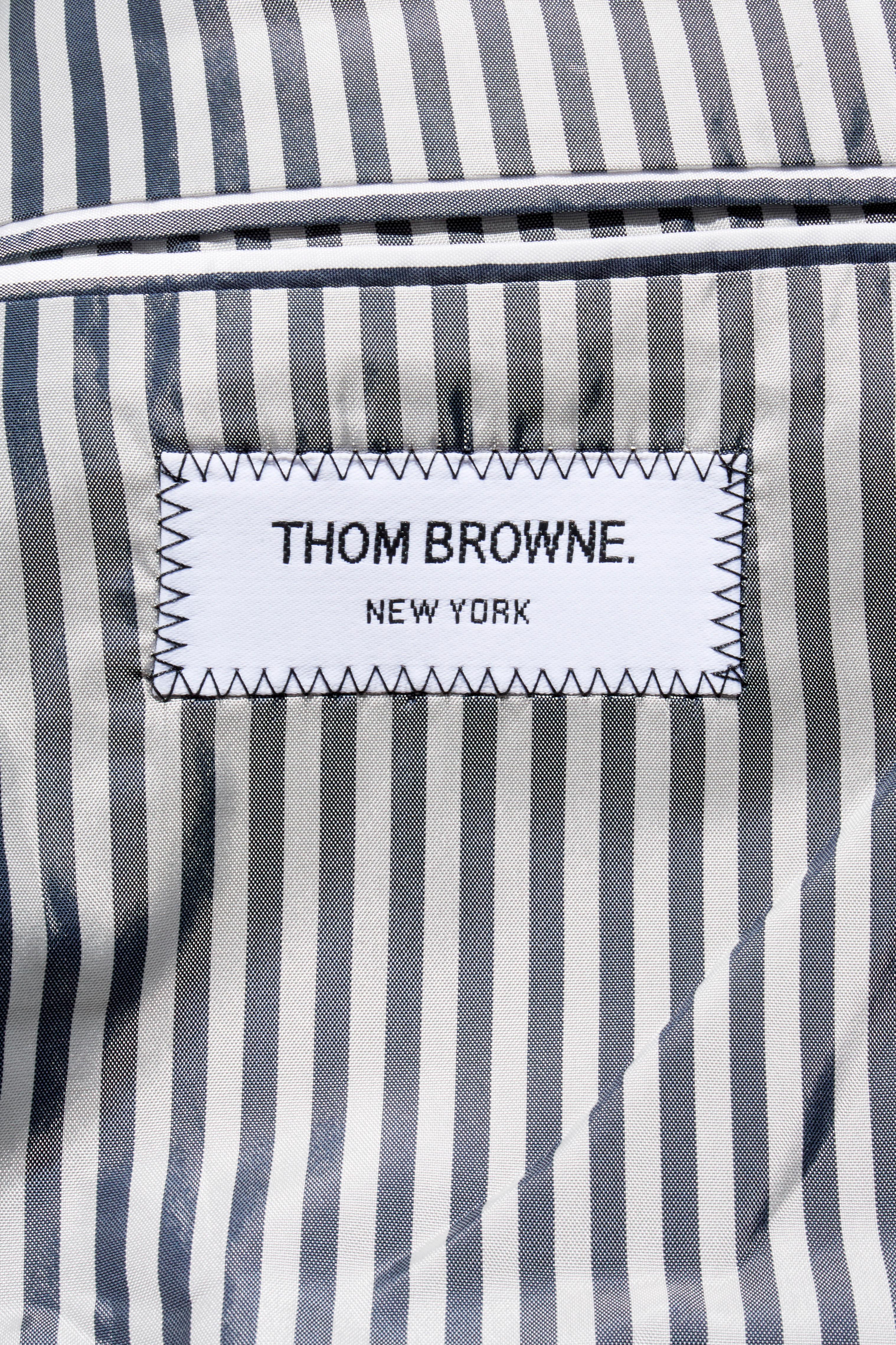Thom Browne Navy Wool Blazer Size 52R (US 42R) For Sale 2