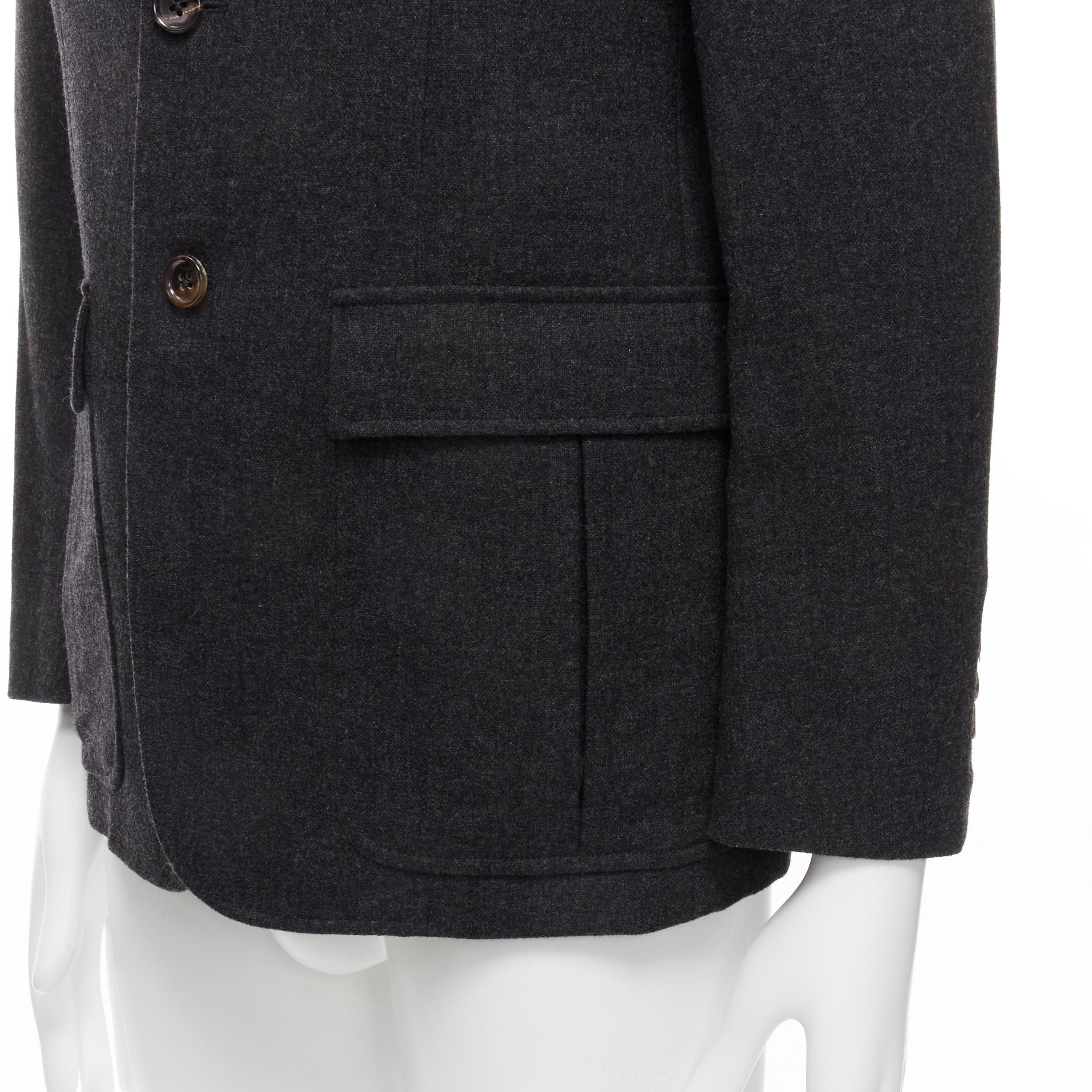 THOM BROWNE signature tag wool cashmere military pocket blazer JP1 S 5