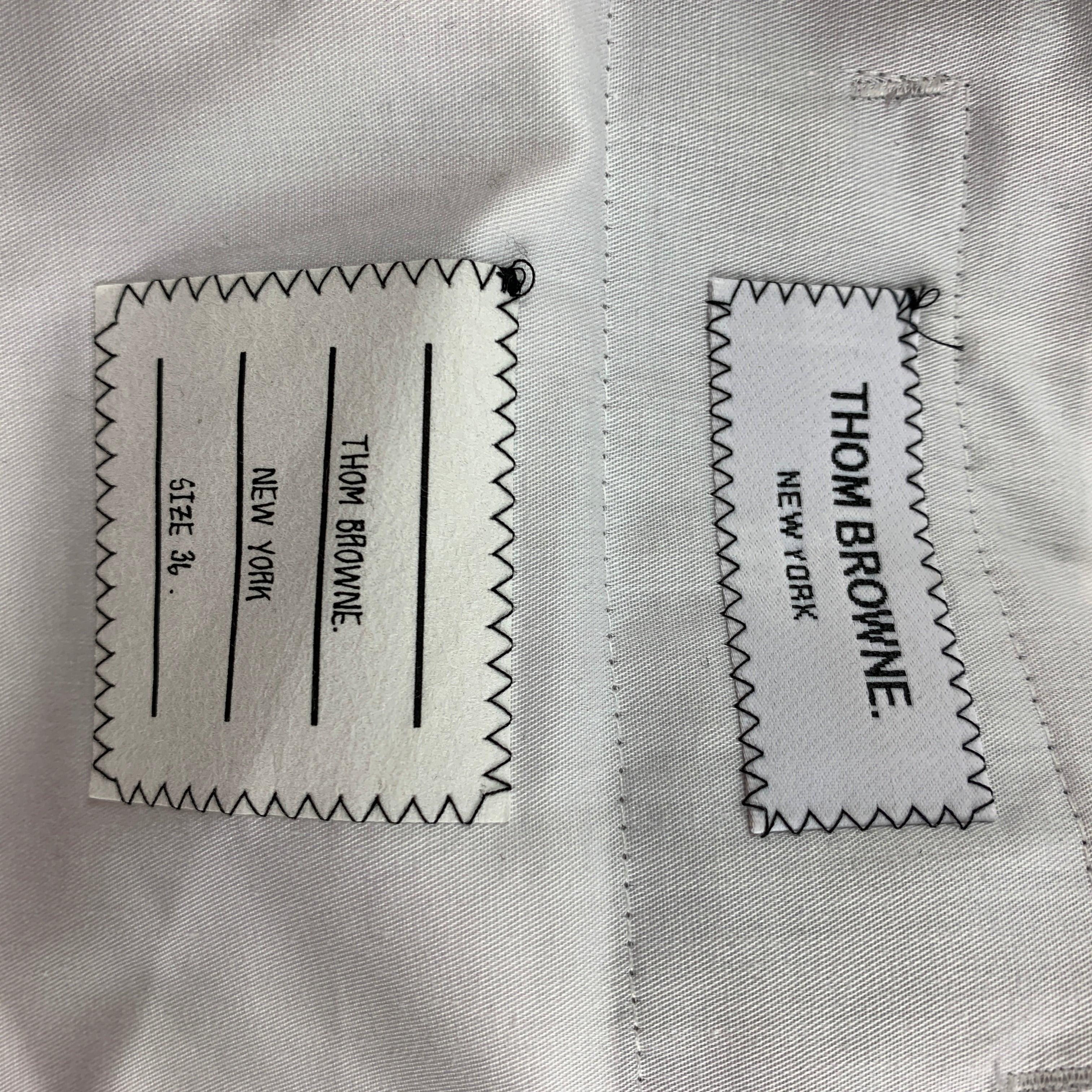 THOM BROWNE Size 0 Light Gray Linen High Waisted Casual Pants For Sale 2
