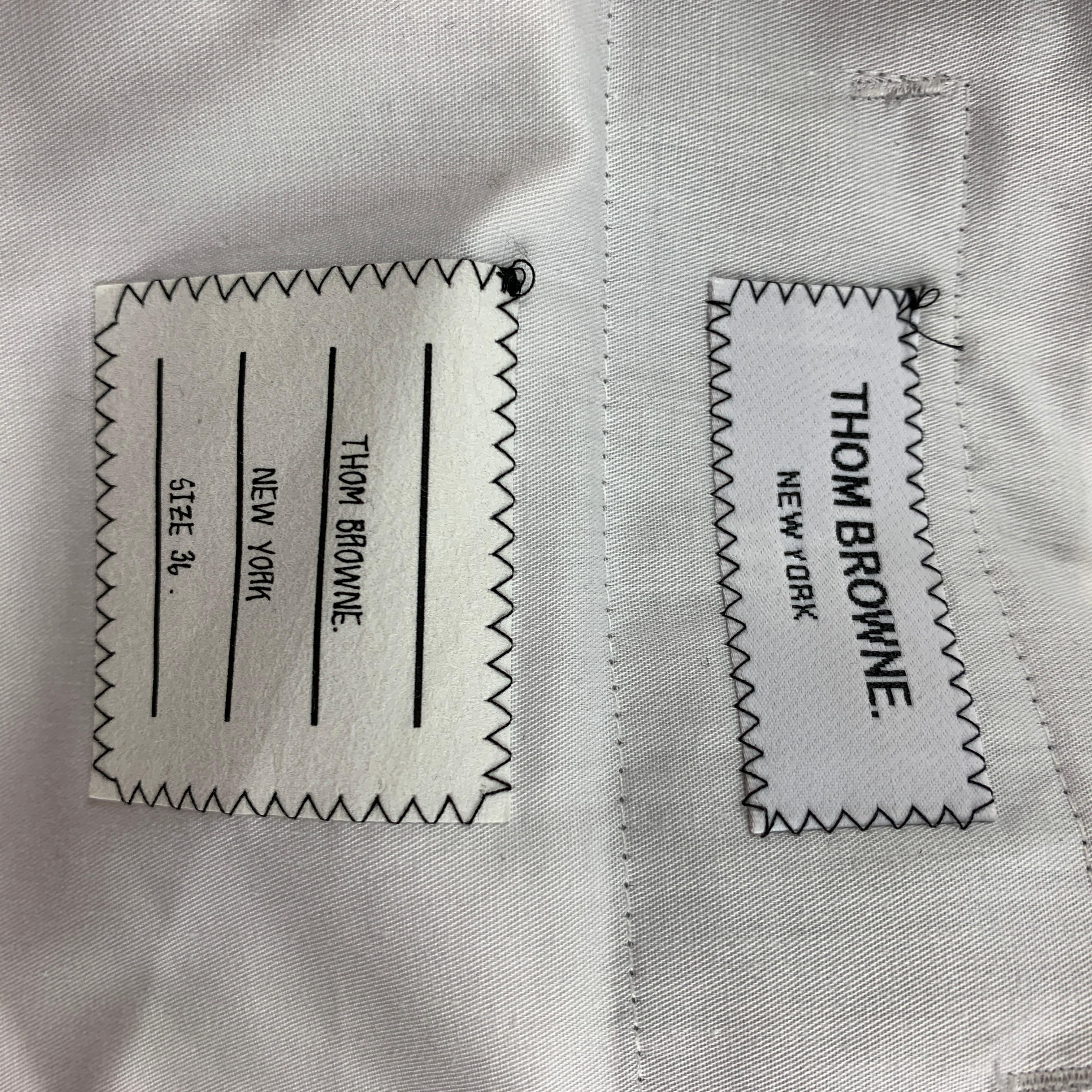 THOM BROWNE Size 0 Light Gray Linen High Waisted Casual Pants In Good Condition In San Francisco, CA