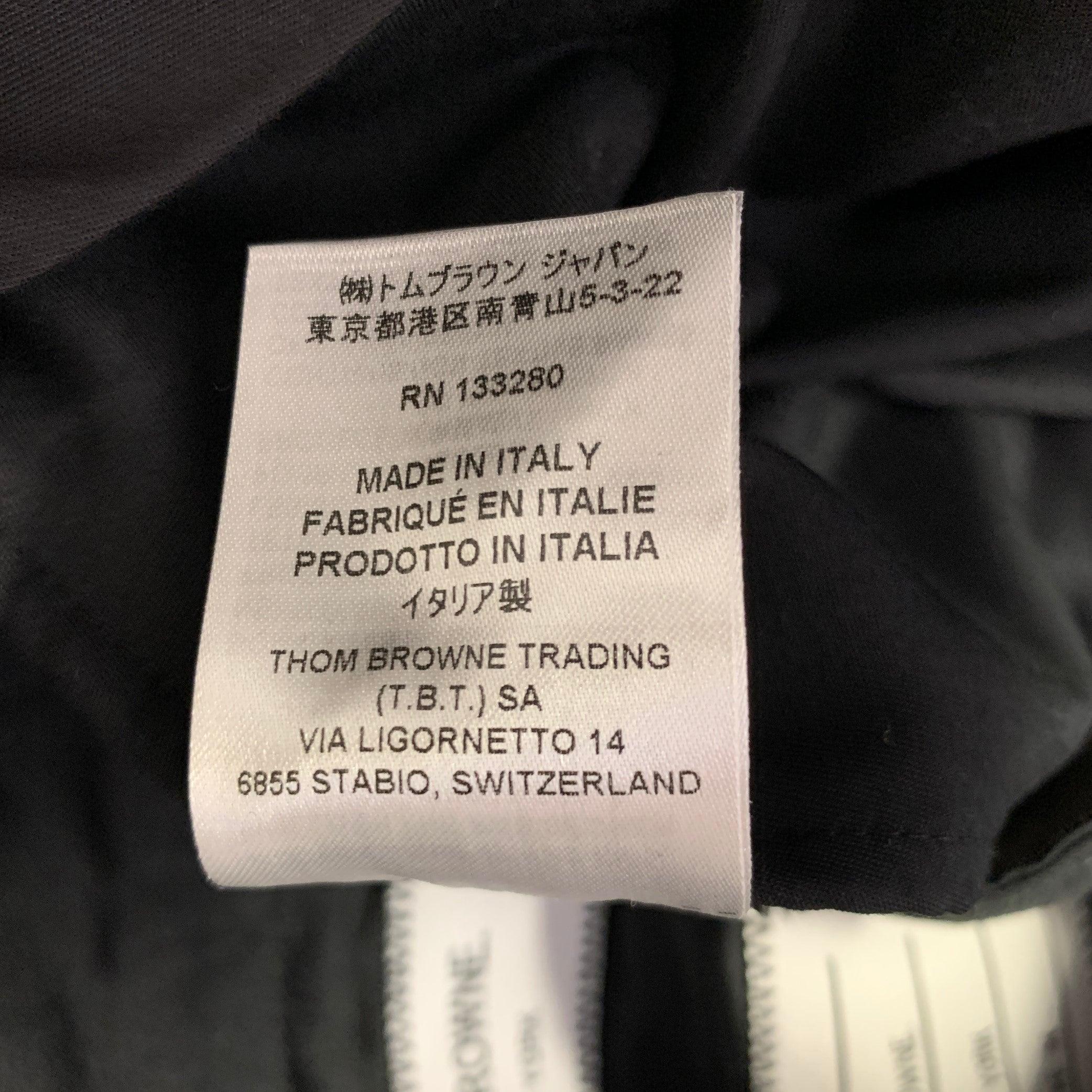 THOM BROWNE Size 2 Green Cotton Cuffed Shorts For Sale 3