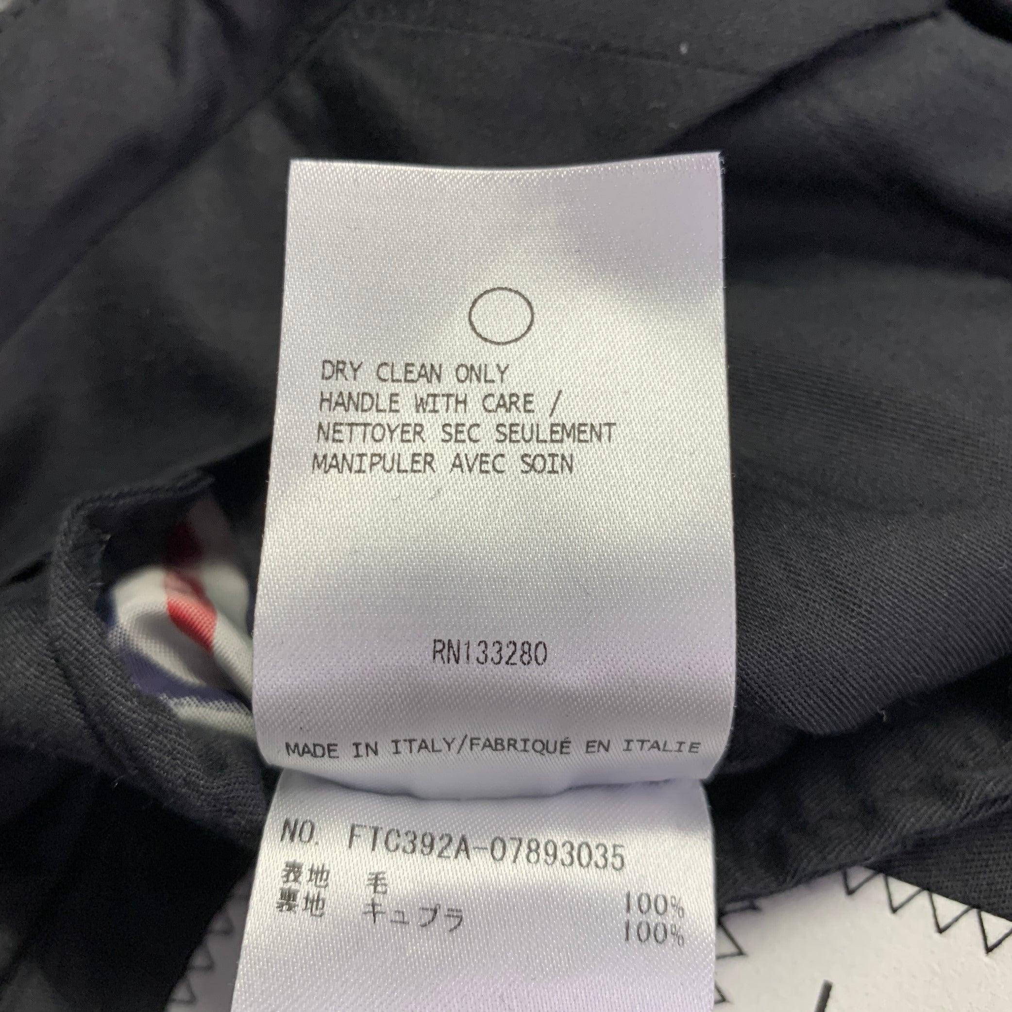 THOM BROWNE Size 2 Grey Wool Textured Flat Front Dress Pants For Sale 2
