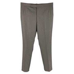 THOM BROWNE Size 37 Grey Button Fly Dress Pants