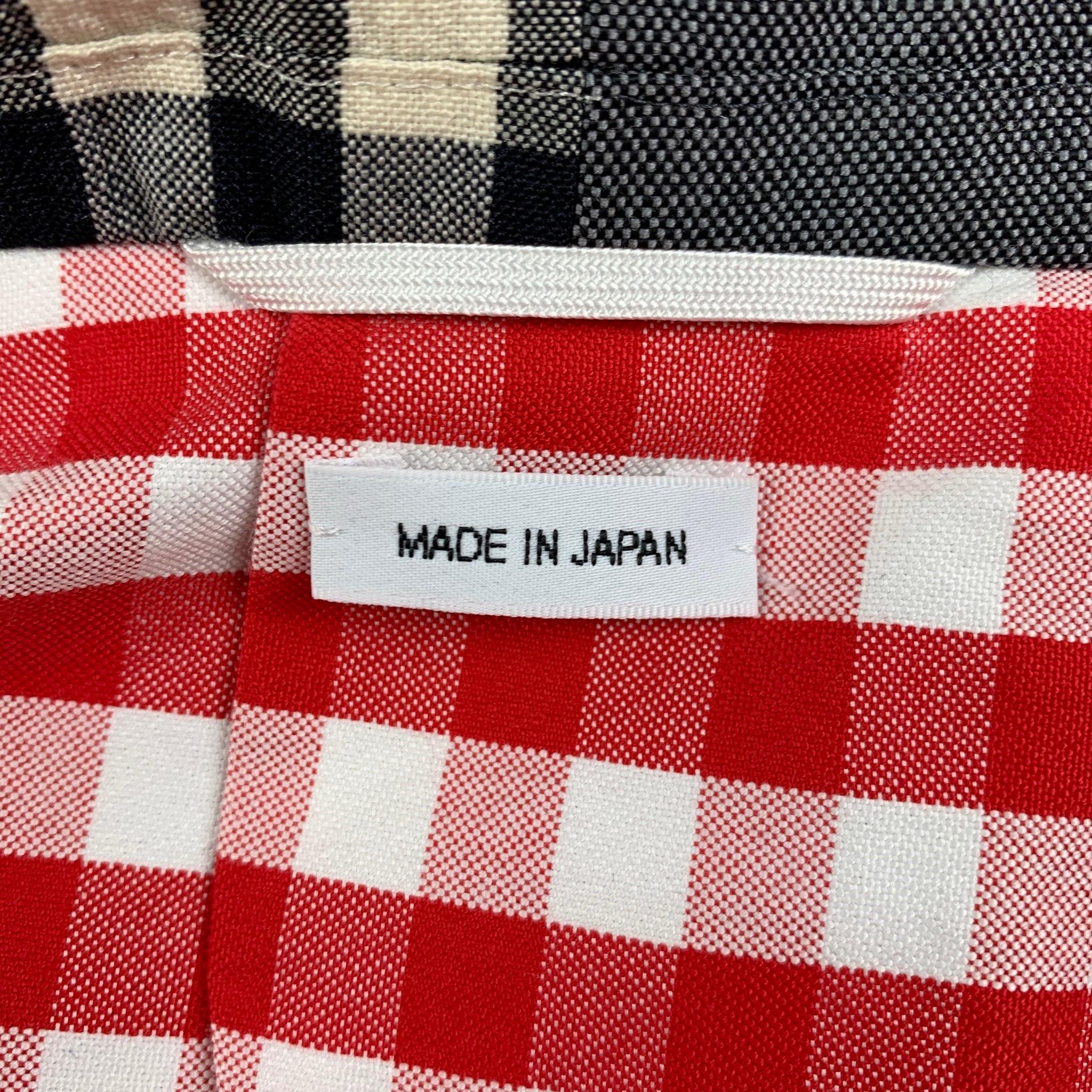THOM BROWNE Größe 38 Marine Rot karierter Sportmantel aus Wollmischung mit Notch-Revers aus Wollmischung im Angebot 3