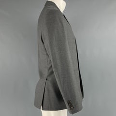 THOM BROWNE Taglia 40 Cappotto sportivo a 3 bottoni in tweed grigio