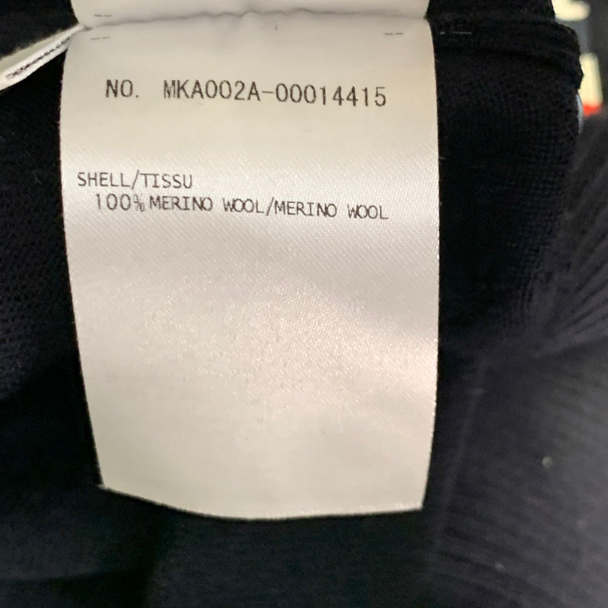 THOM BROWNE Size L Navy White Stripe Merino Wool Pullover (Pull en laine mérinos à rayures) en vente 5