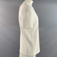 Camiseta de algodón de THOM BROWNE, talla L, cuello redondo, en blanco y gris
