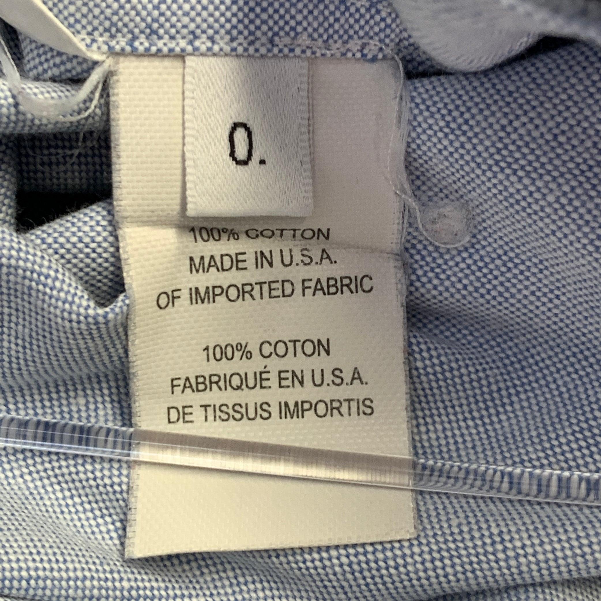 THOM BROWNE Größe S Blau Oxford Baumwolle eine Tasche Langarmhemd im Angebot 2