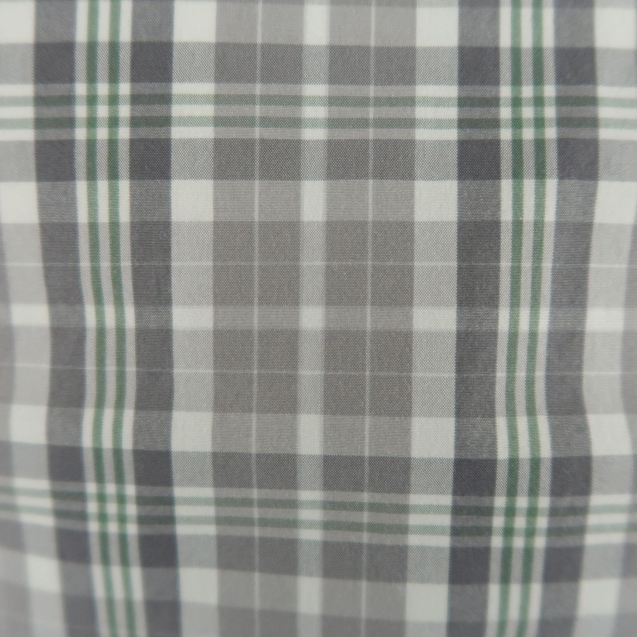 THOM BROWNE Size S Grey Plaid Cotton Long Sleeve Shirt 1