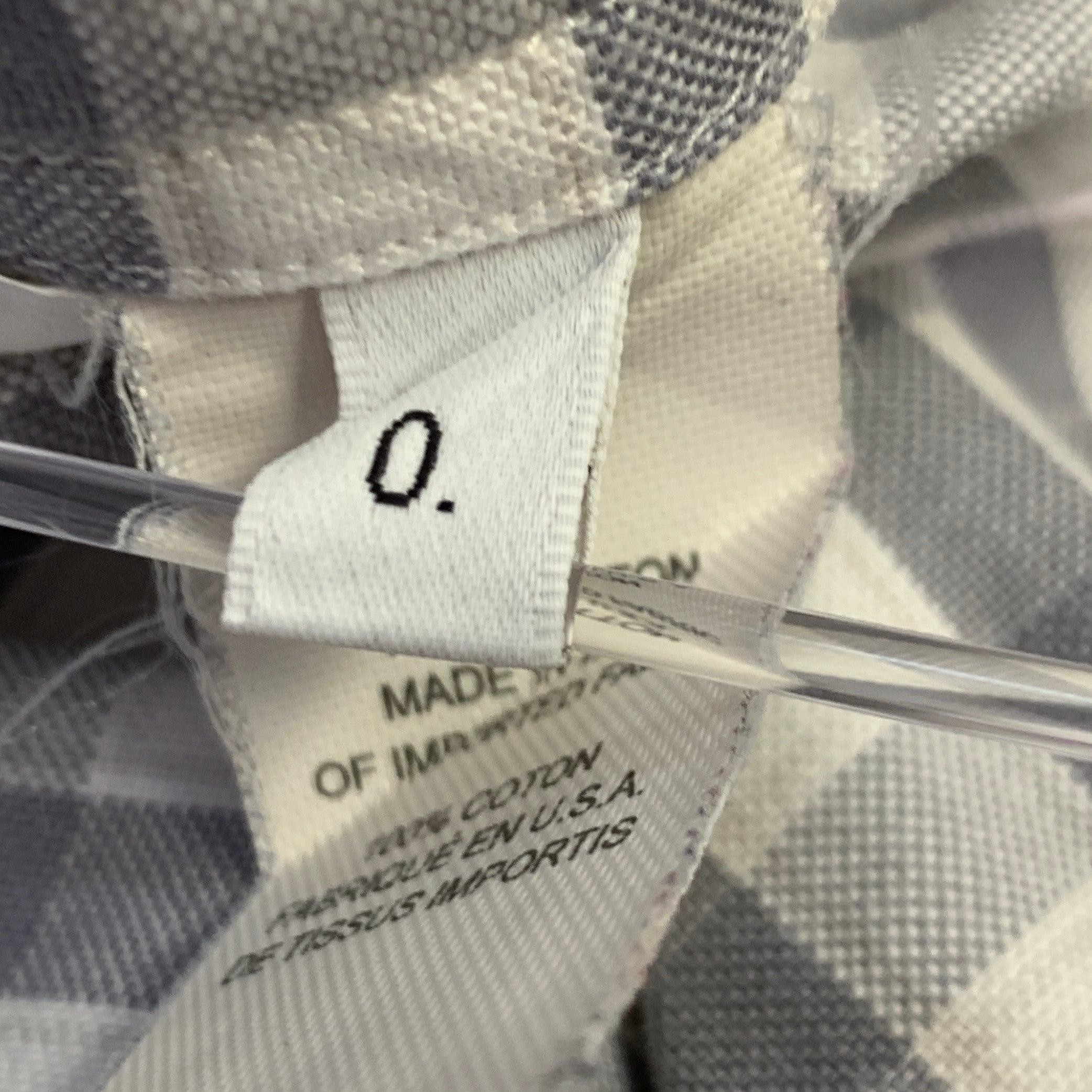 THOM BROWNE Größe S Grau Weiß Oxford Kariertes Langarmhemd aus Baumwolle im Angebot 2