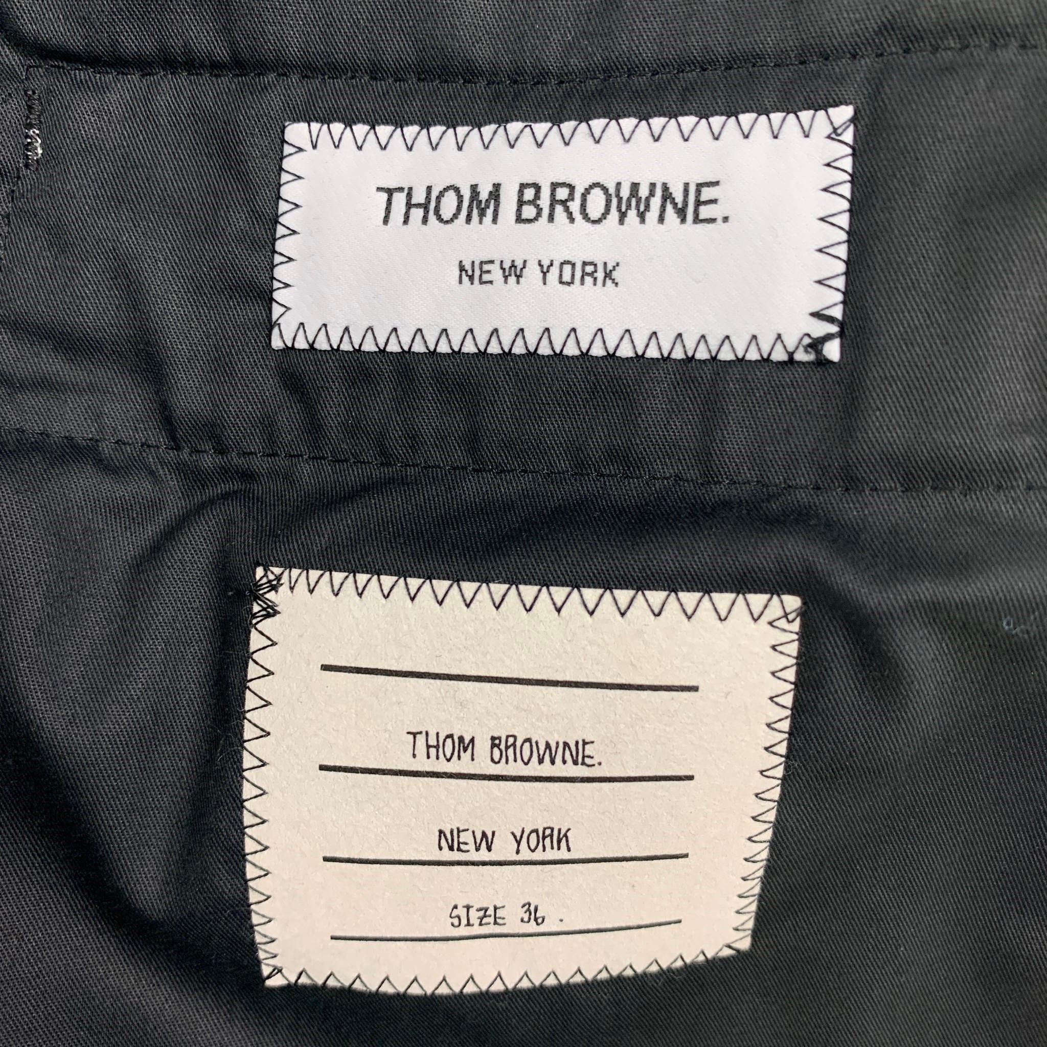 Women's THOM BROWNE Size S Navy Cotton Cropped Casual Pants