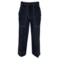 THOM BROWNE - Pantaloni casual in cotone blu taglia S