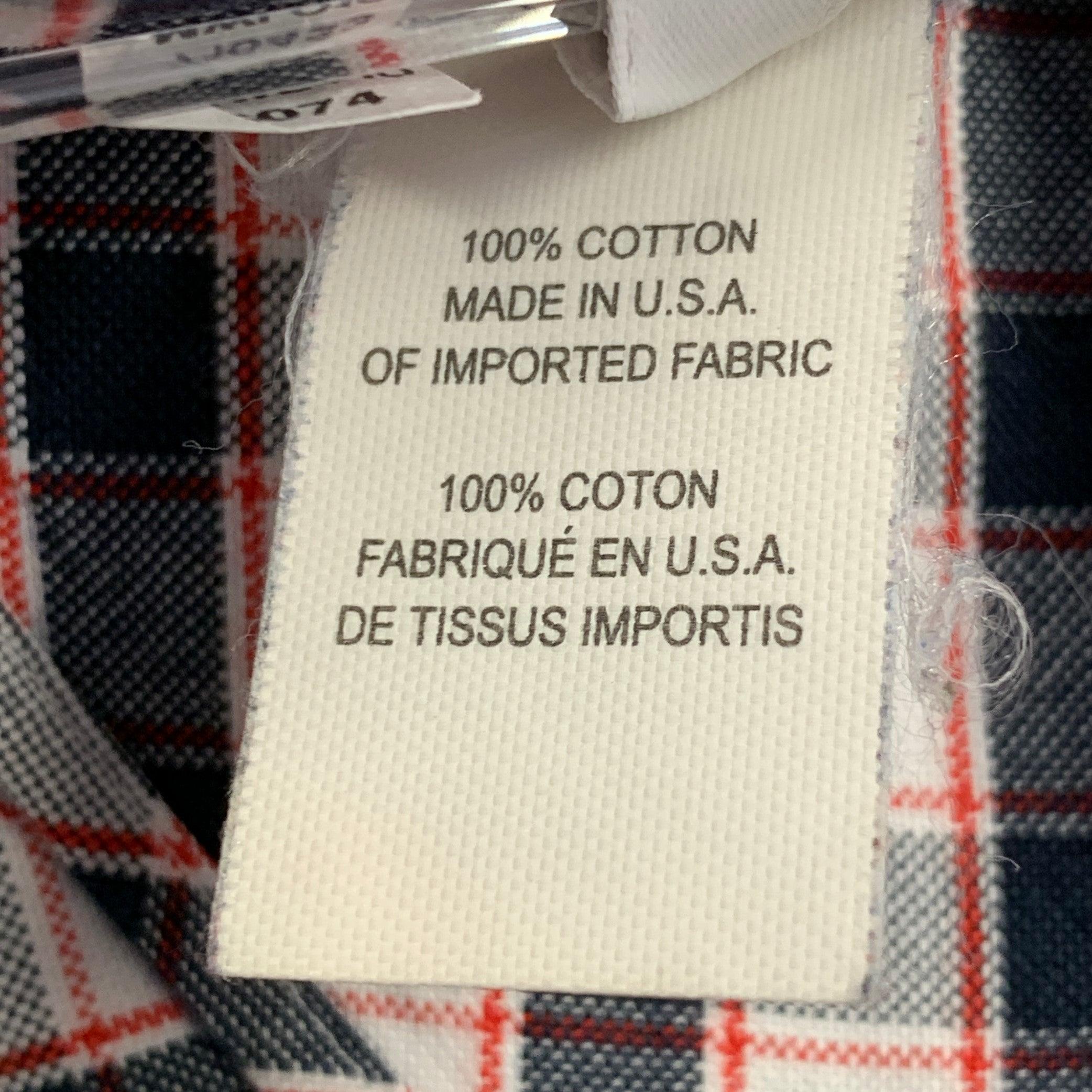 THOM BROWNE Größe S Weiß Schwarz Rot Oxford Kariertes Langarmhemd aus Baumwolle im Angebot 5
