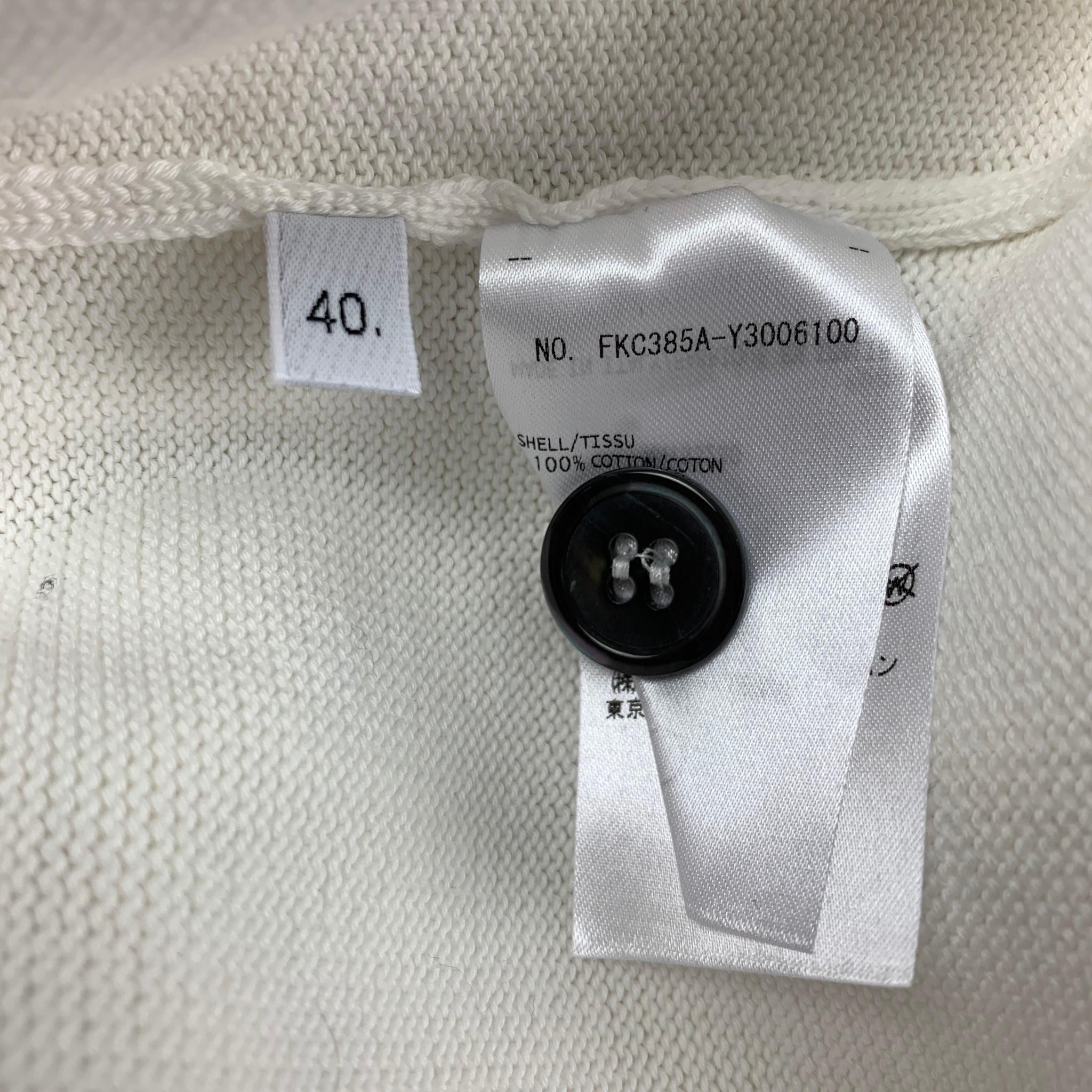 thom browne white cardigan