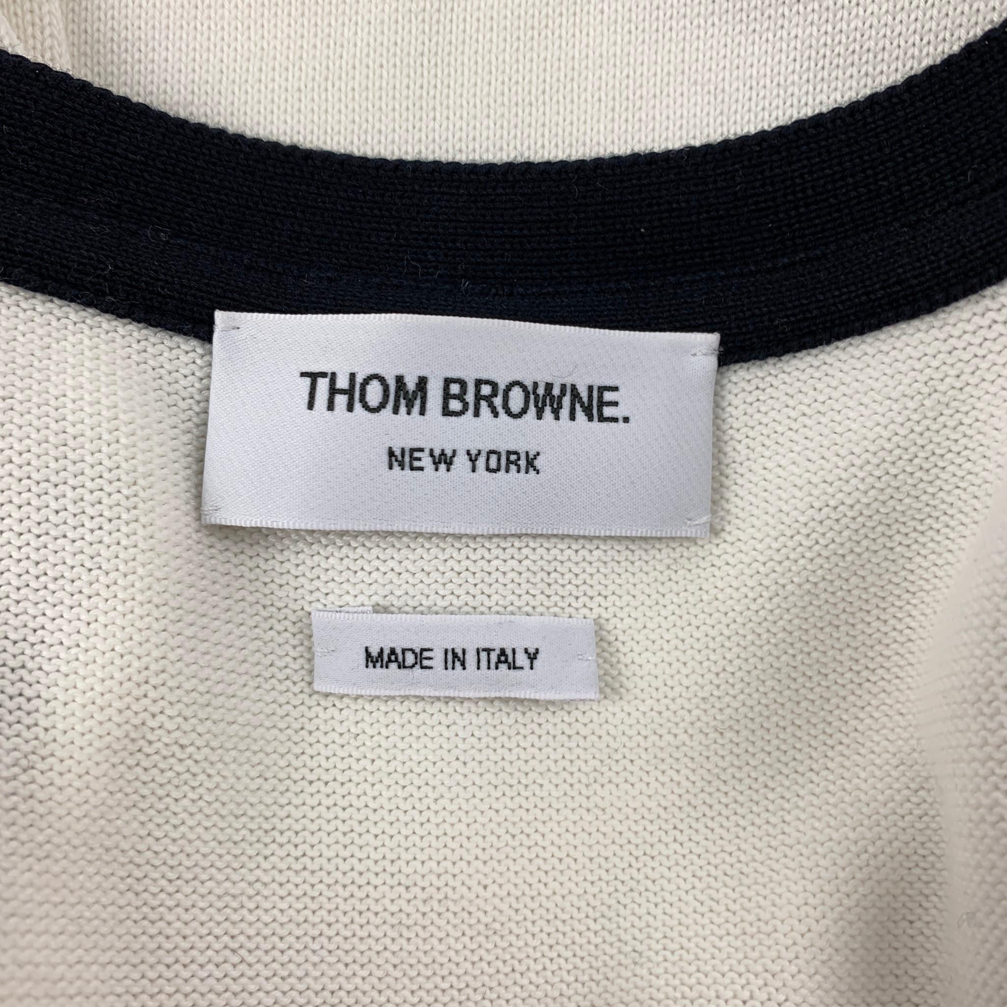 thom browne pink cardigan