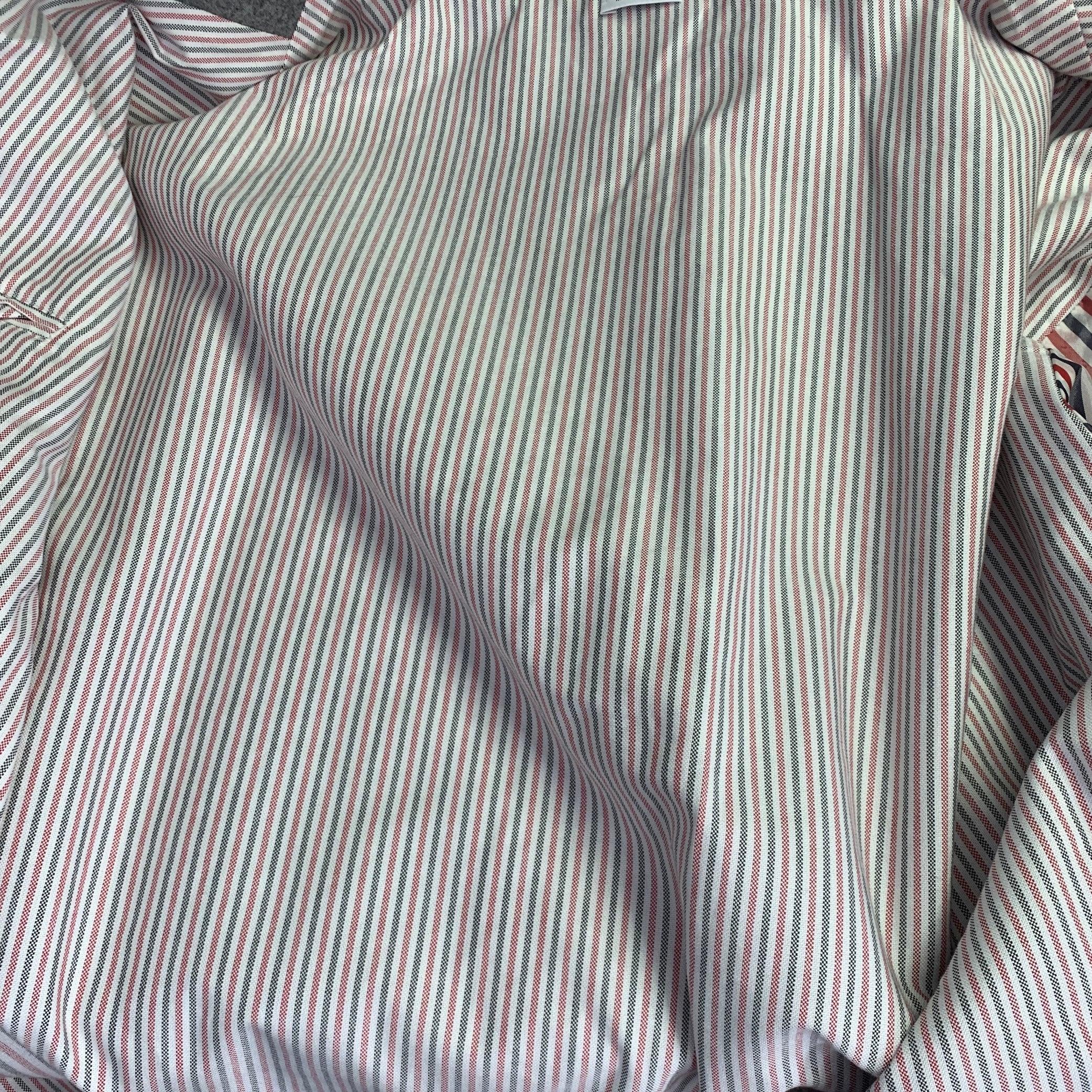 THOM BROWNE Size XL Grey White Mixed Materials Wool Varsity Jacket 1