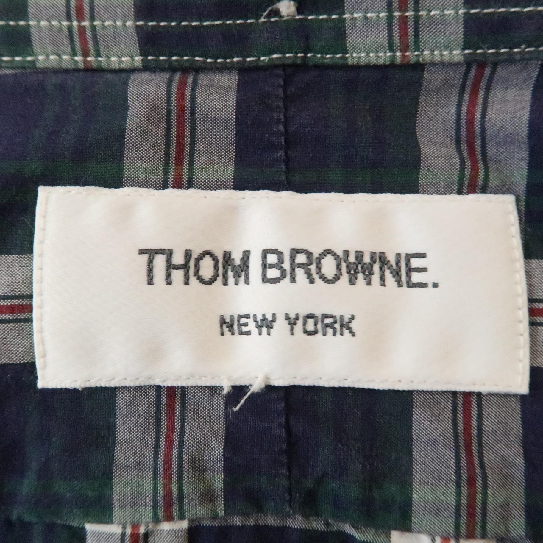 thom browne plaid shirt