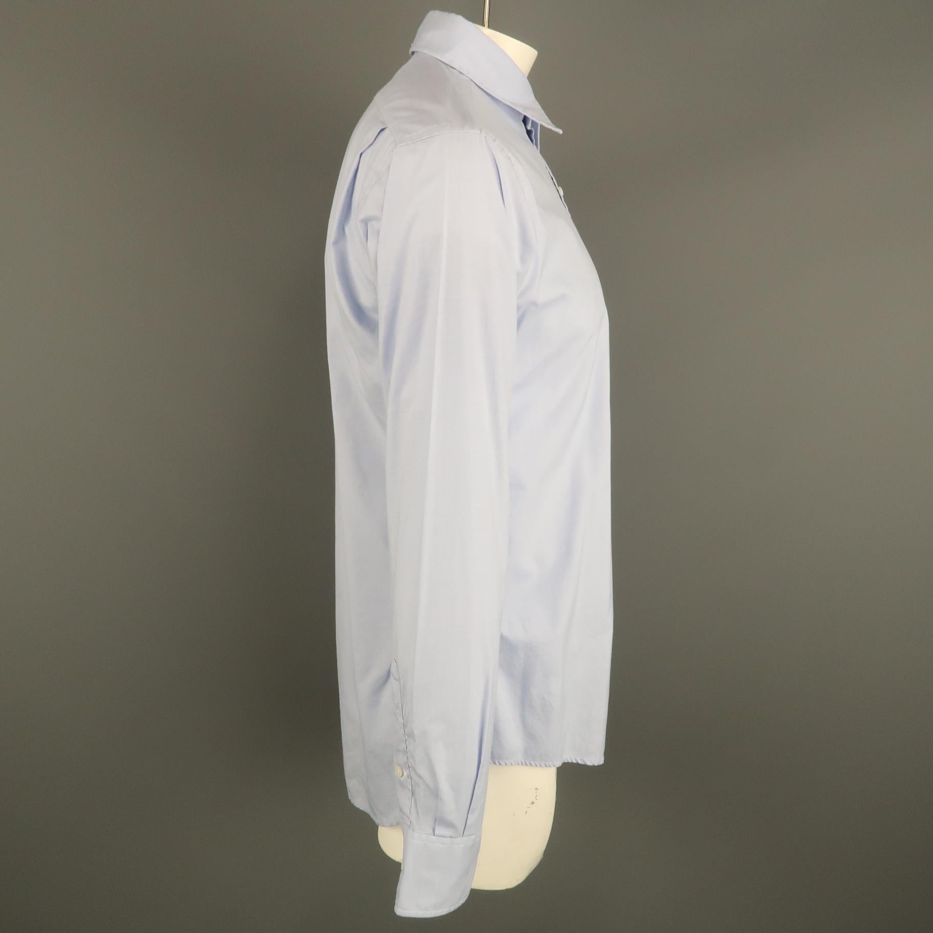 Gray THOM BROWNE Size XXL Blue Glenplaid Cotton Button Up Long Sleeve Shirt
