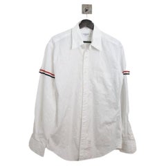 Thom Browne Striped Arm Shirt White, Size 4