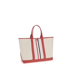Borsa tote in tela a righe di Thom Browne — Multicolore