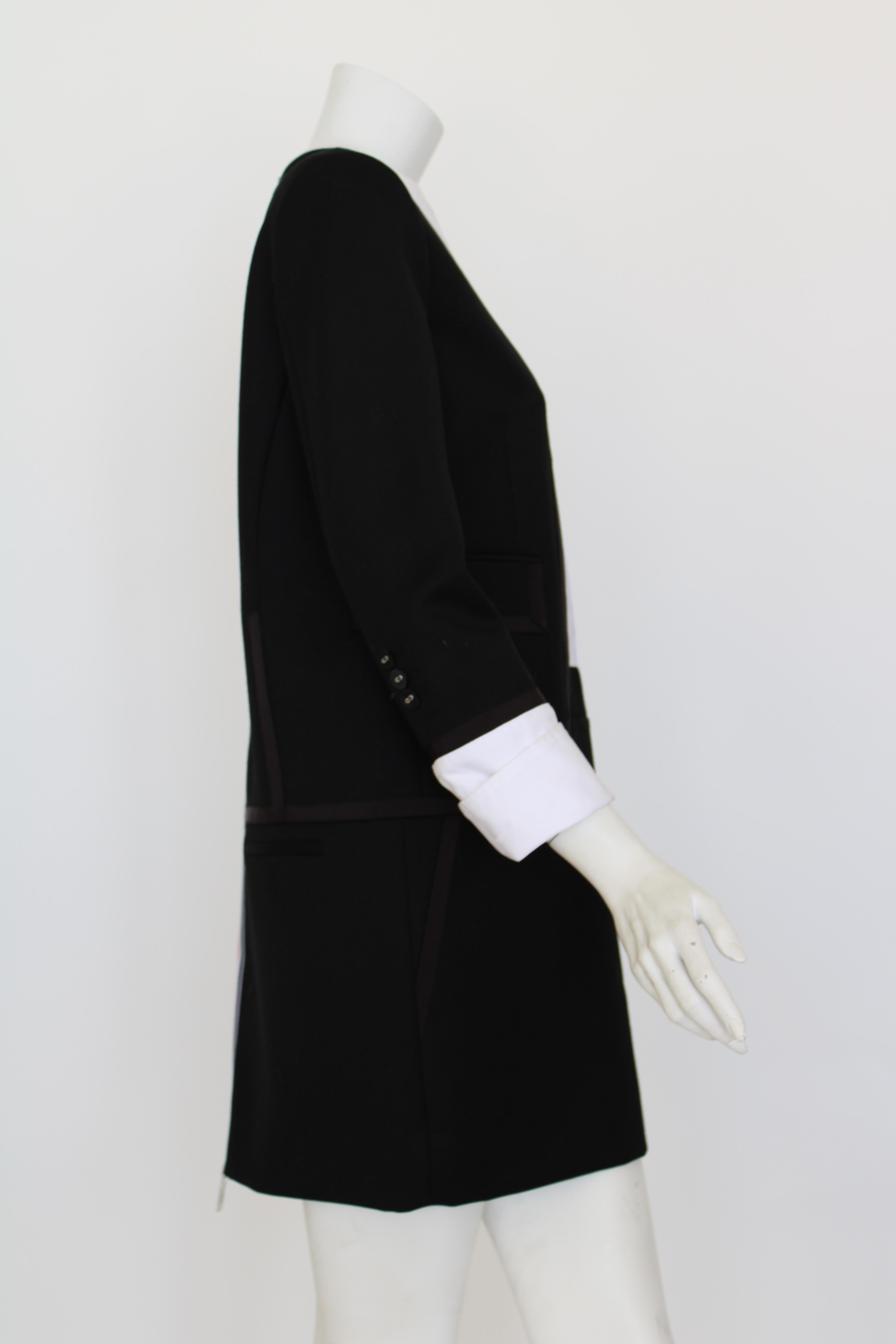 Thom Browne tuxedo trompe l'oeil dress In New Condition For Sale In New York, NY