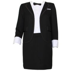 Thom Browne tuxedo trompe l'oeil dress