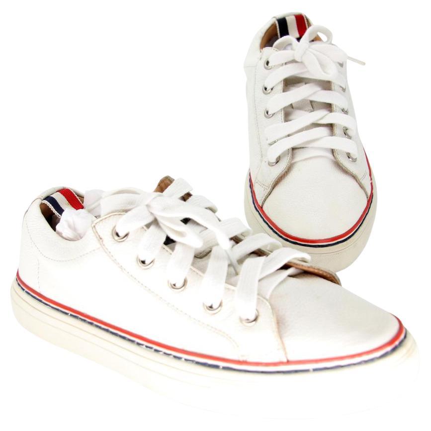 Thom Browne Two Tone 36 Calfskin Leather Low Top Sneakers TB-1109P-0009 For Sale