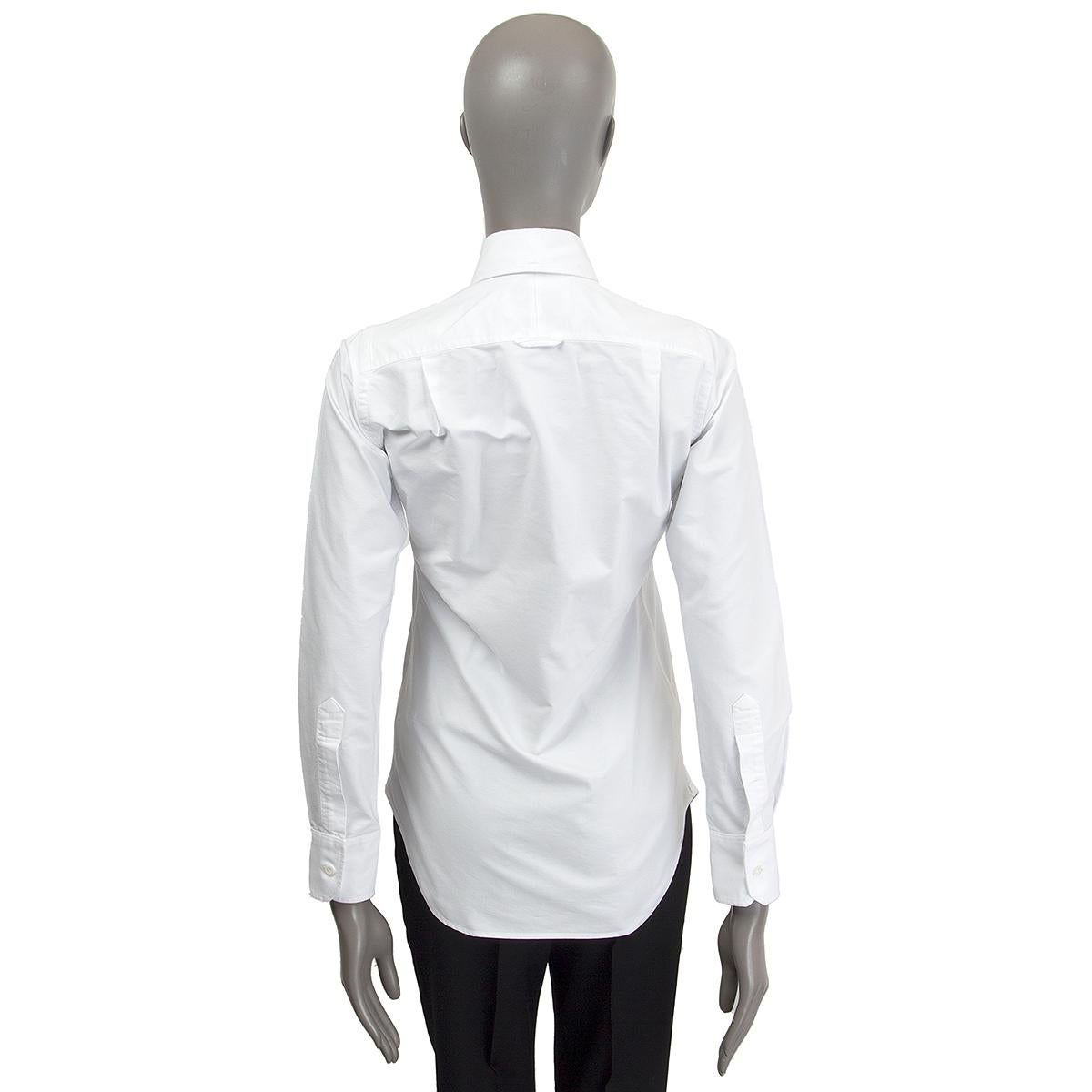 Gray THOM BROWNE white cotton Button Up Shirt 1 XS For Sale