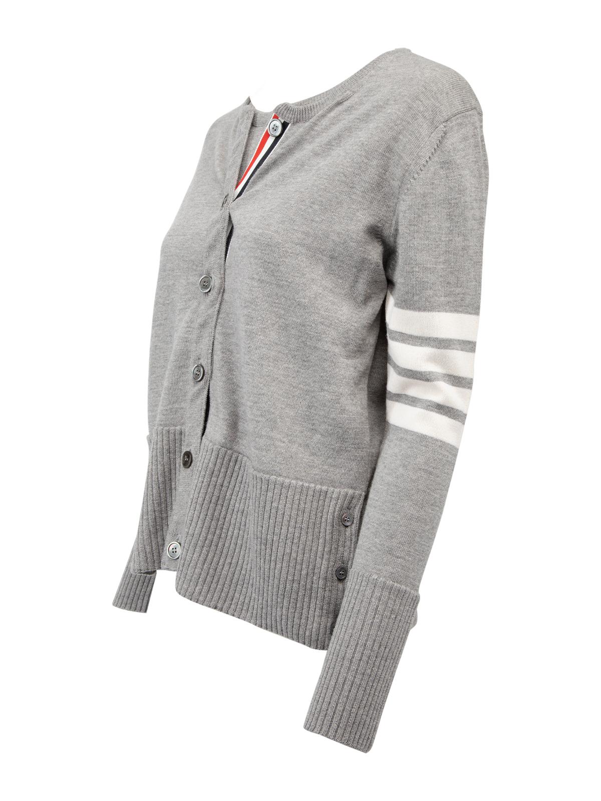 Thom Browne Women's Stripe and Contrast Piping Detail Knit Sweater 1