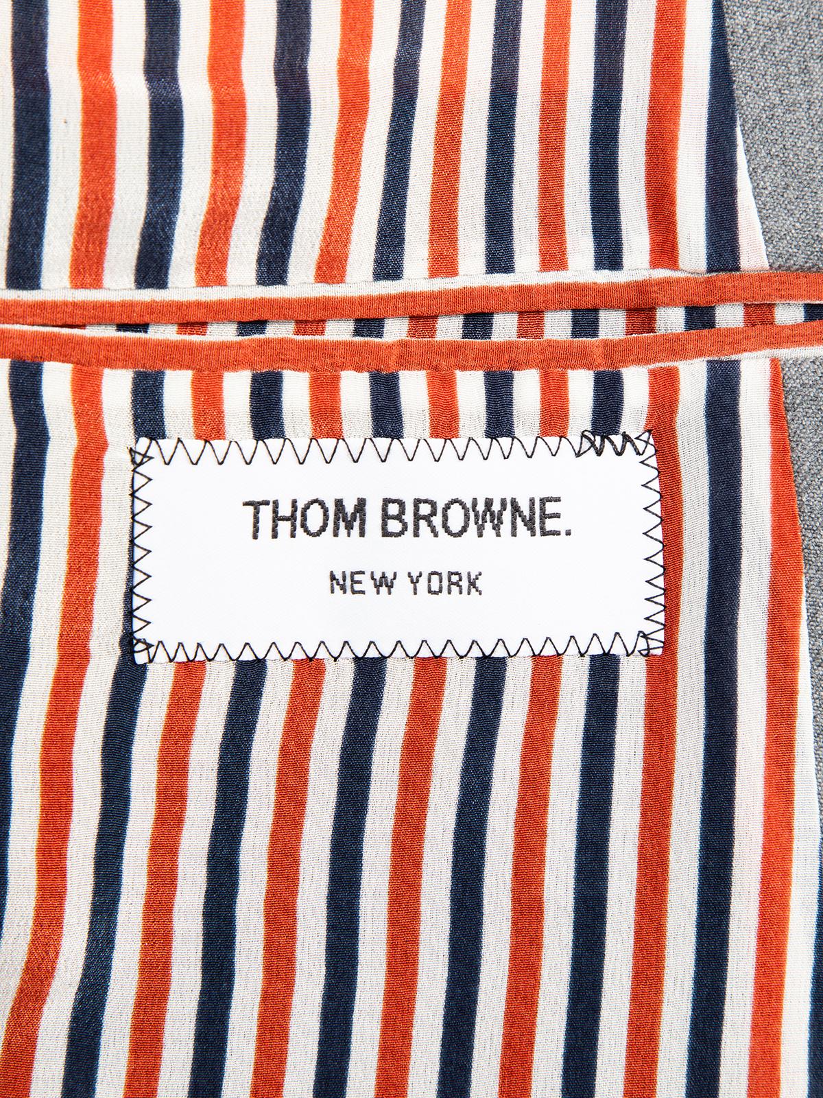 Thom Browne Women's Wool Blazer with Gold Anchor Button and Stripe Detail In New Condition In London, GB