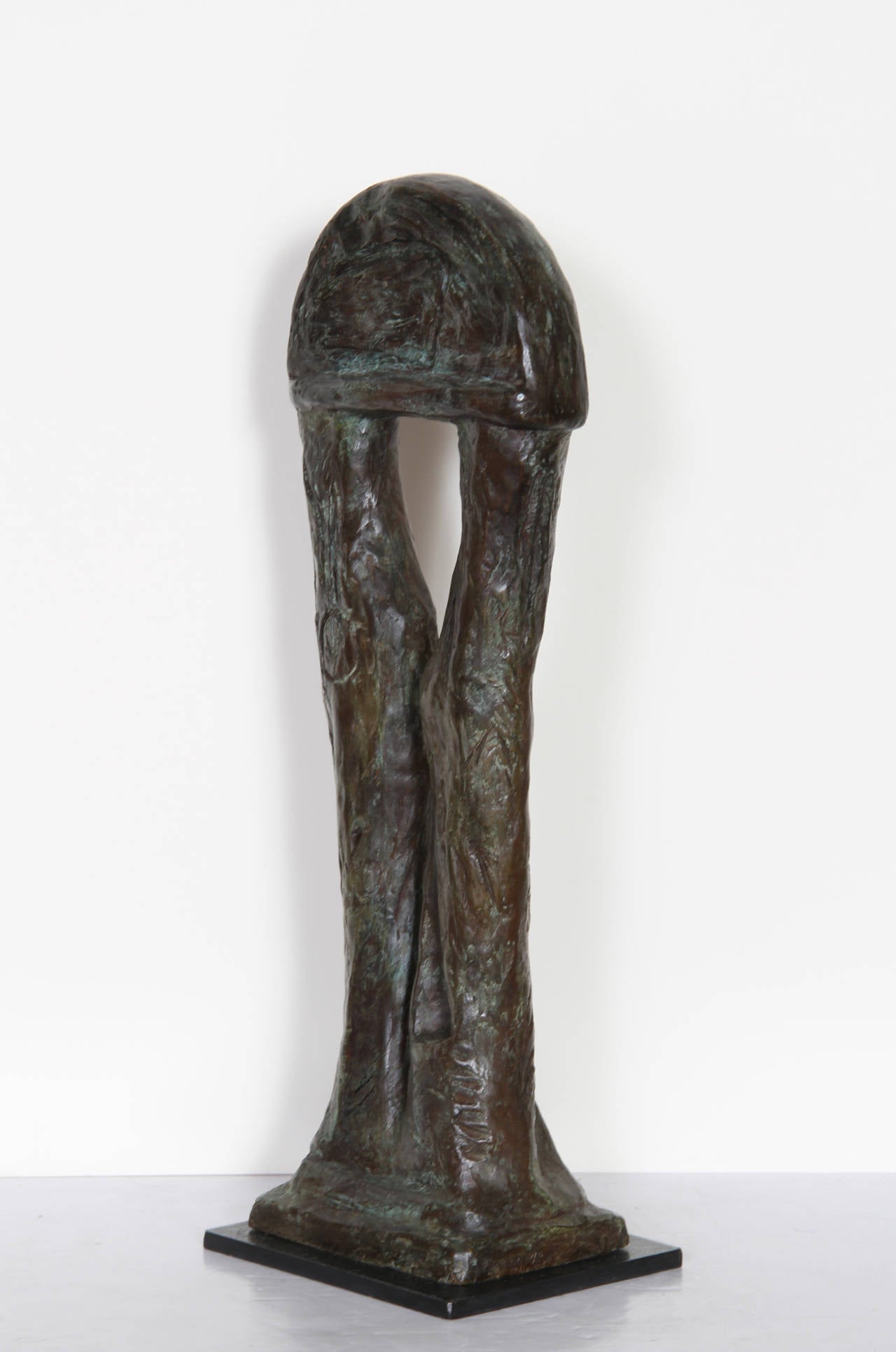 Artist: Thom Cooney-Crawford, American (1944 - )
Title: Four Earth Signs: Out of the Bronze Tree Lunette
Medium: Bronze Sculpture, signature and number inscribed
Edition: 4/5
Size: 20 in. x 6.5 in. x 4 in. (50.8 cm x 16.51 cm x 10.16 cm)