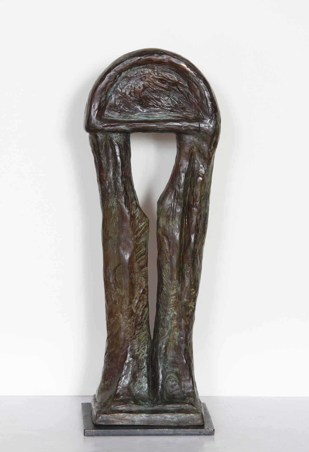 Four Earth Signs: Out of the Bronze Tree Lunette, Bronze by Thom Cooney-Crawford For Sale 1