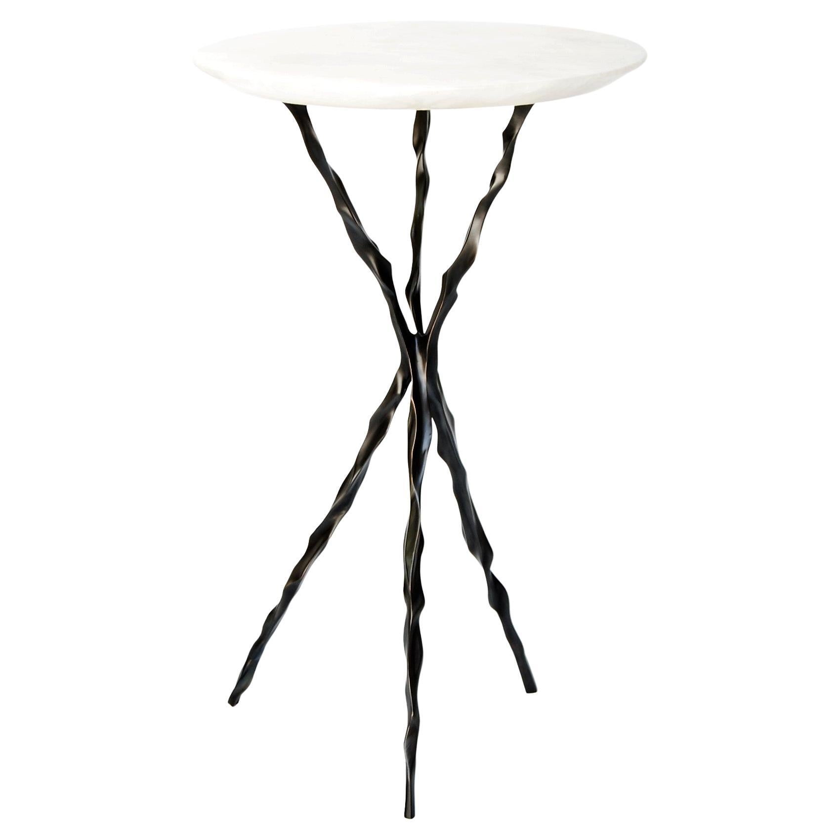 Thom Drink Table with Onyx Top by Fakasaka Design For Sale