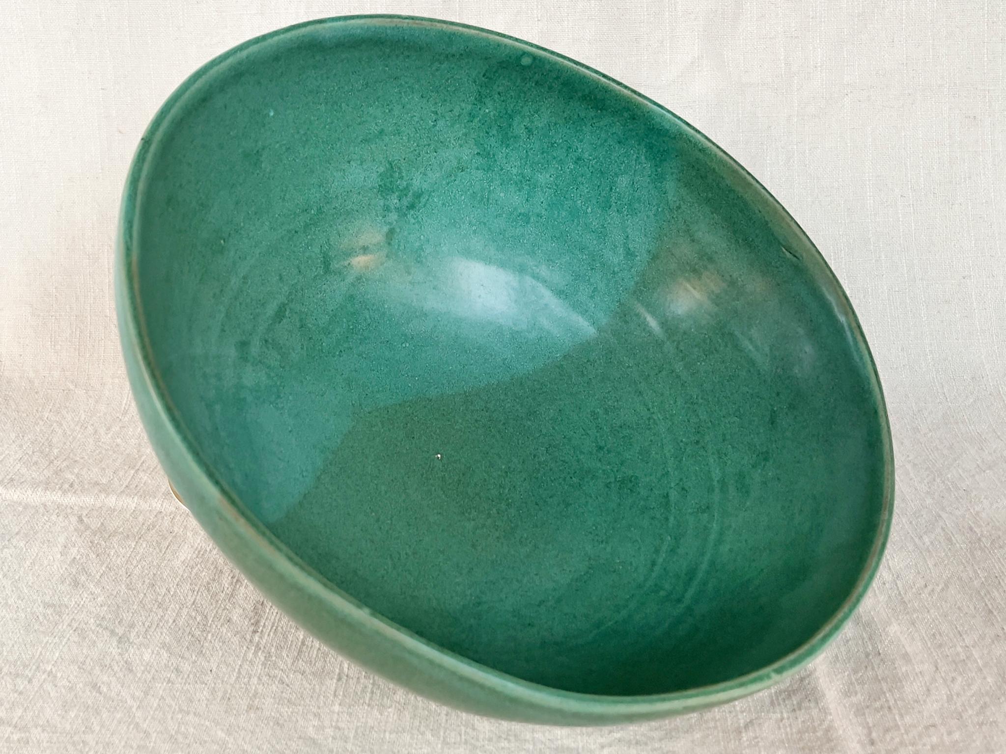 American Thom Lussier Ceramic Bowl #22, From the Oxidized Copper Collection For Sale
