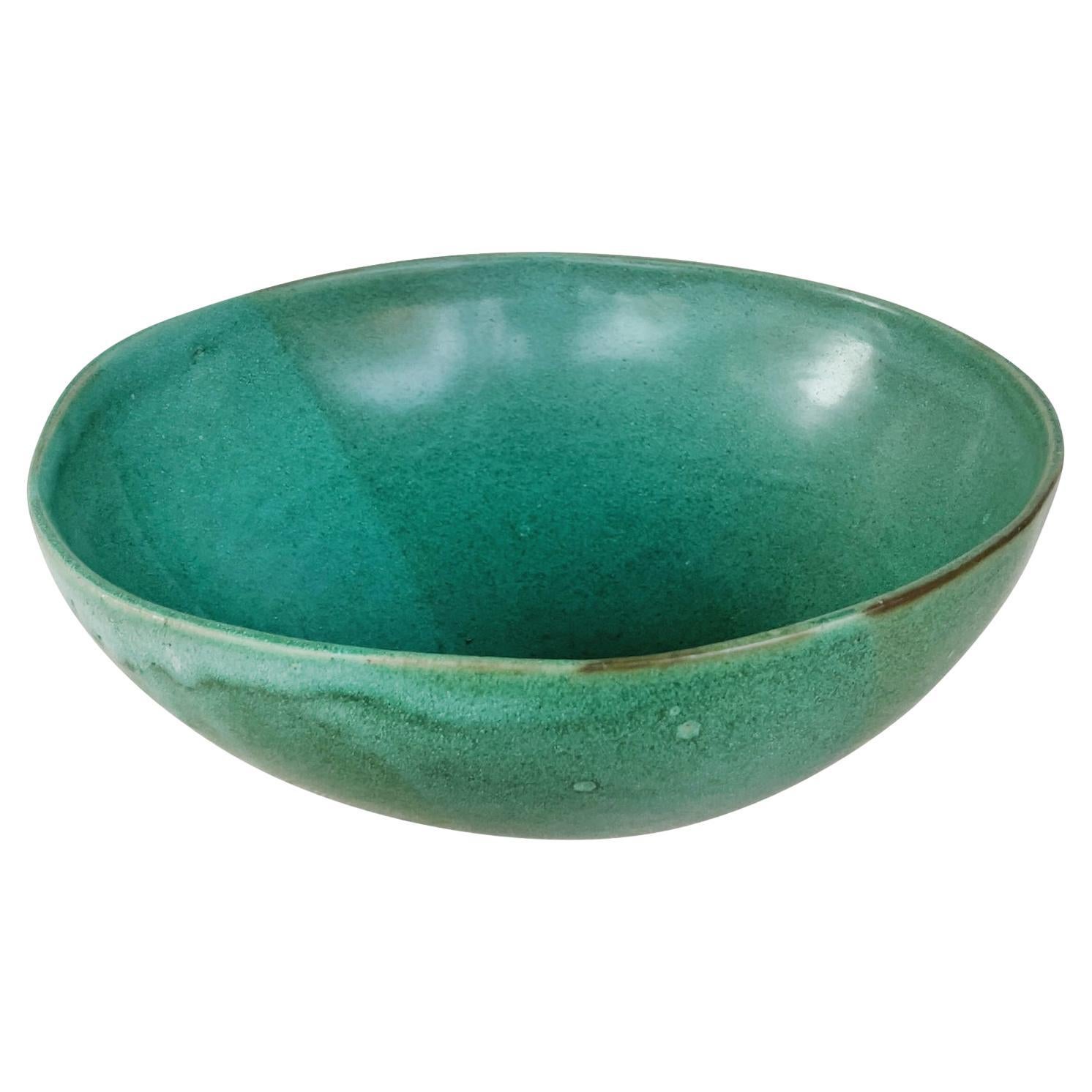 Thom Lussier Ceramic Bowl #23, From the Oxidized Copper Collection Description For Sale
