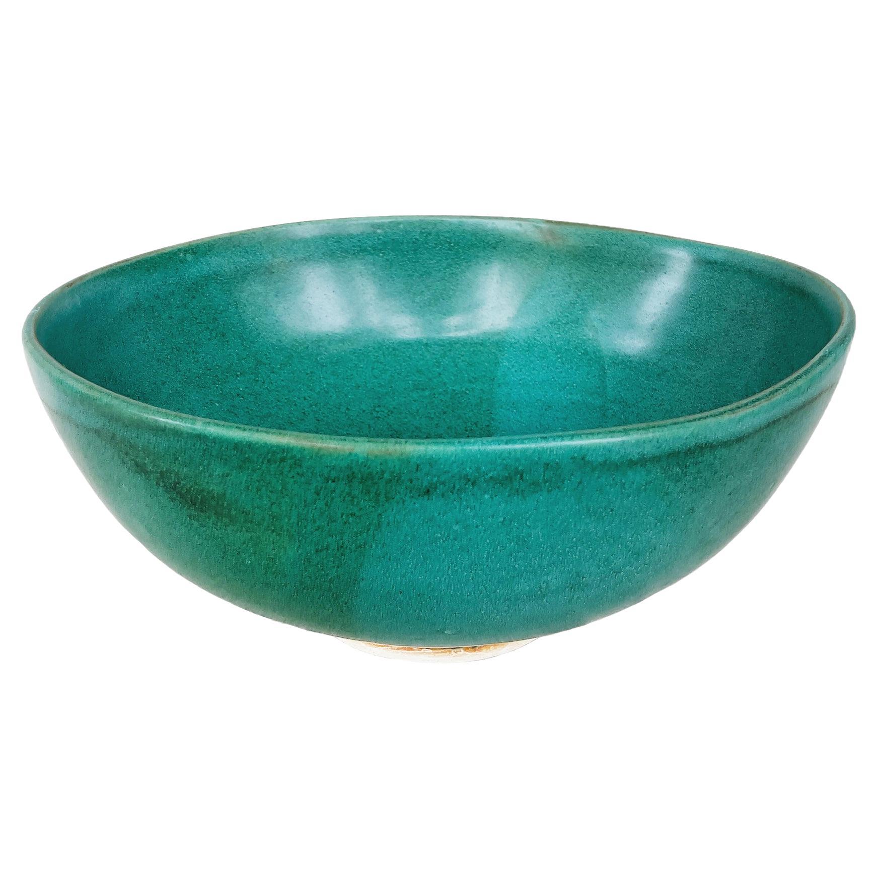 Thom Lussier Ceramic Bowl #24, from the Oxidized Copper Collection For Sale