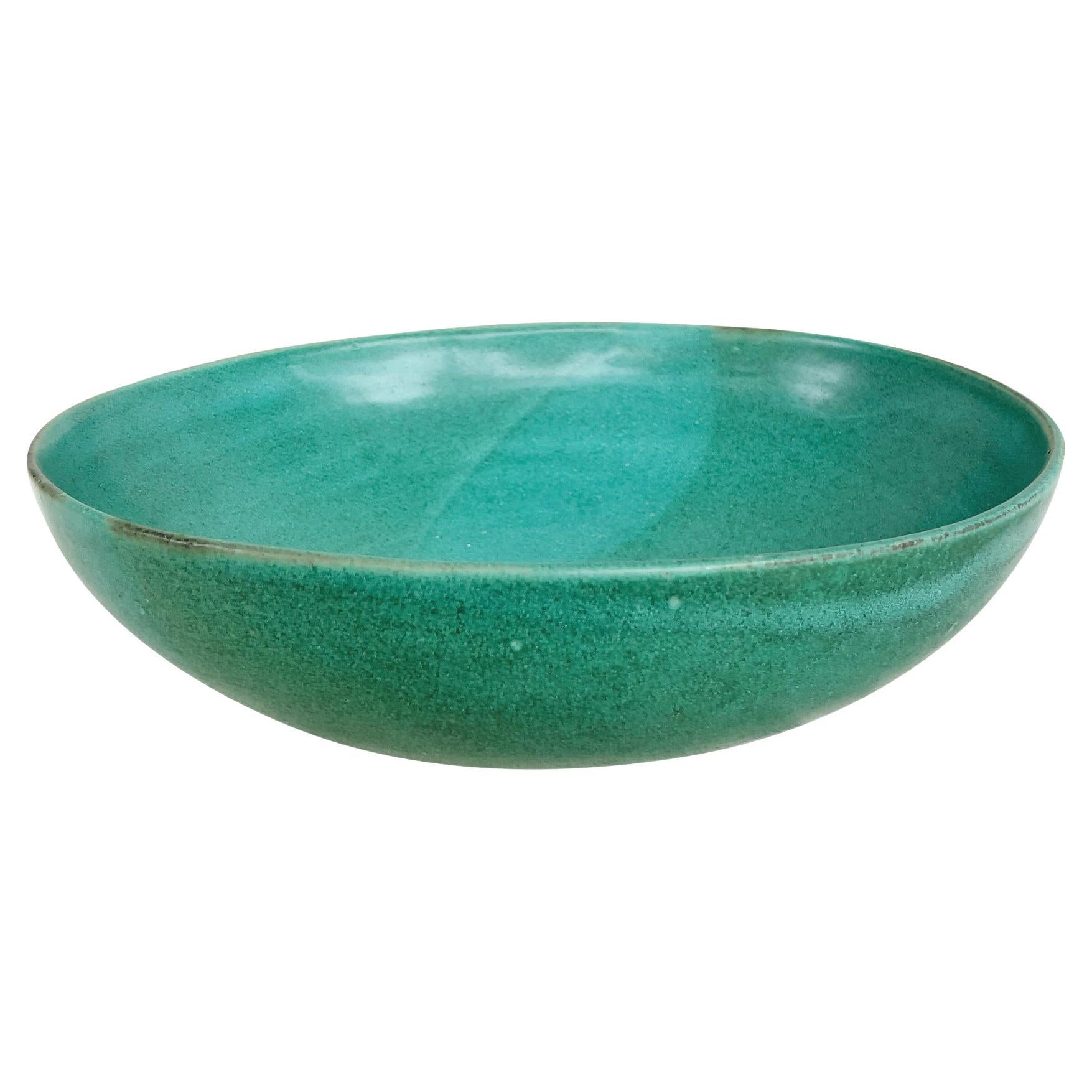 Thom Lussier Ceramic Bowl #28, from the Oxidized Copper Collection For Sale