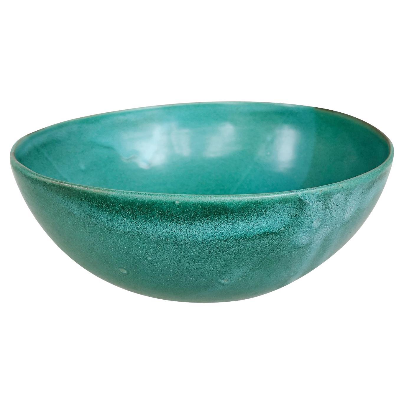 Thom Lussier Ceramic Bowl #29, from the Oxidized Copper Collection For Sale
